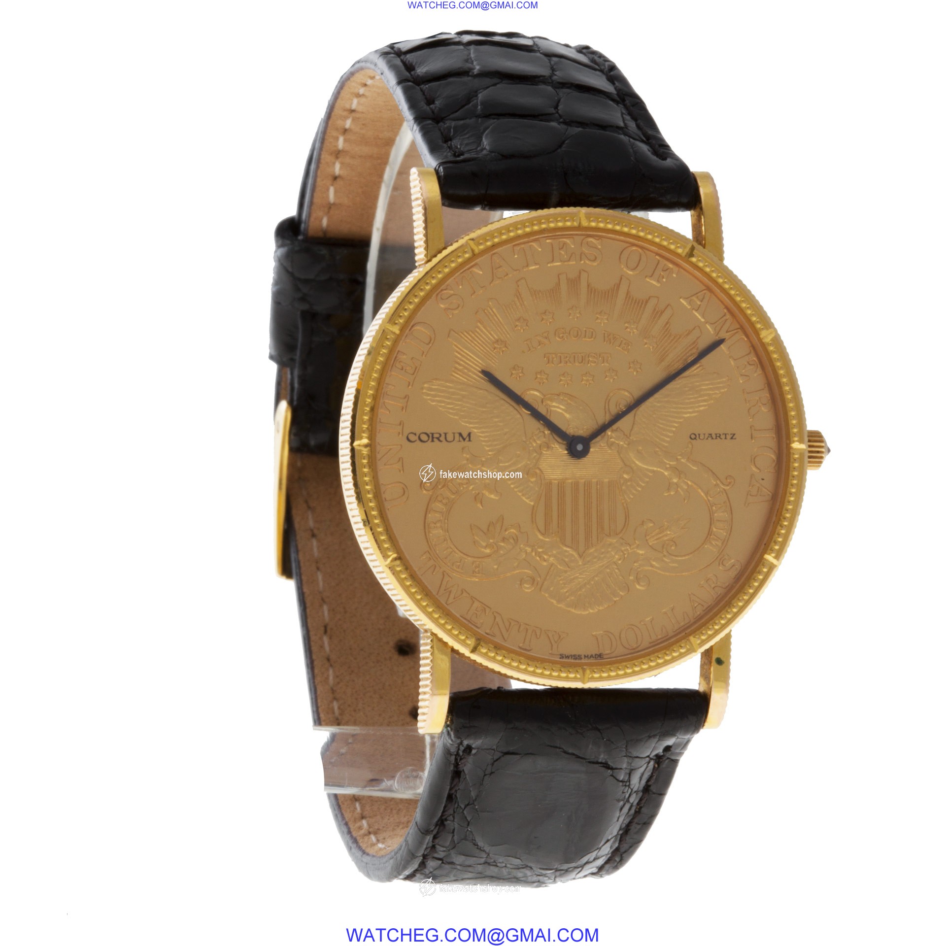 Corum 1876 $20 Coin Quartz Male 18k yellow gold 4