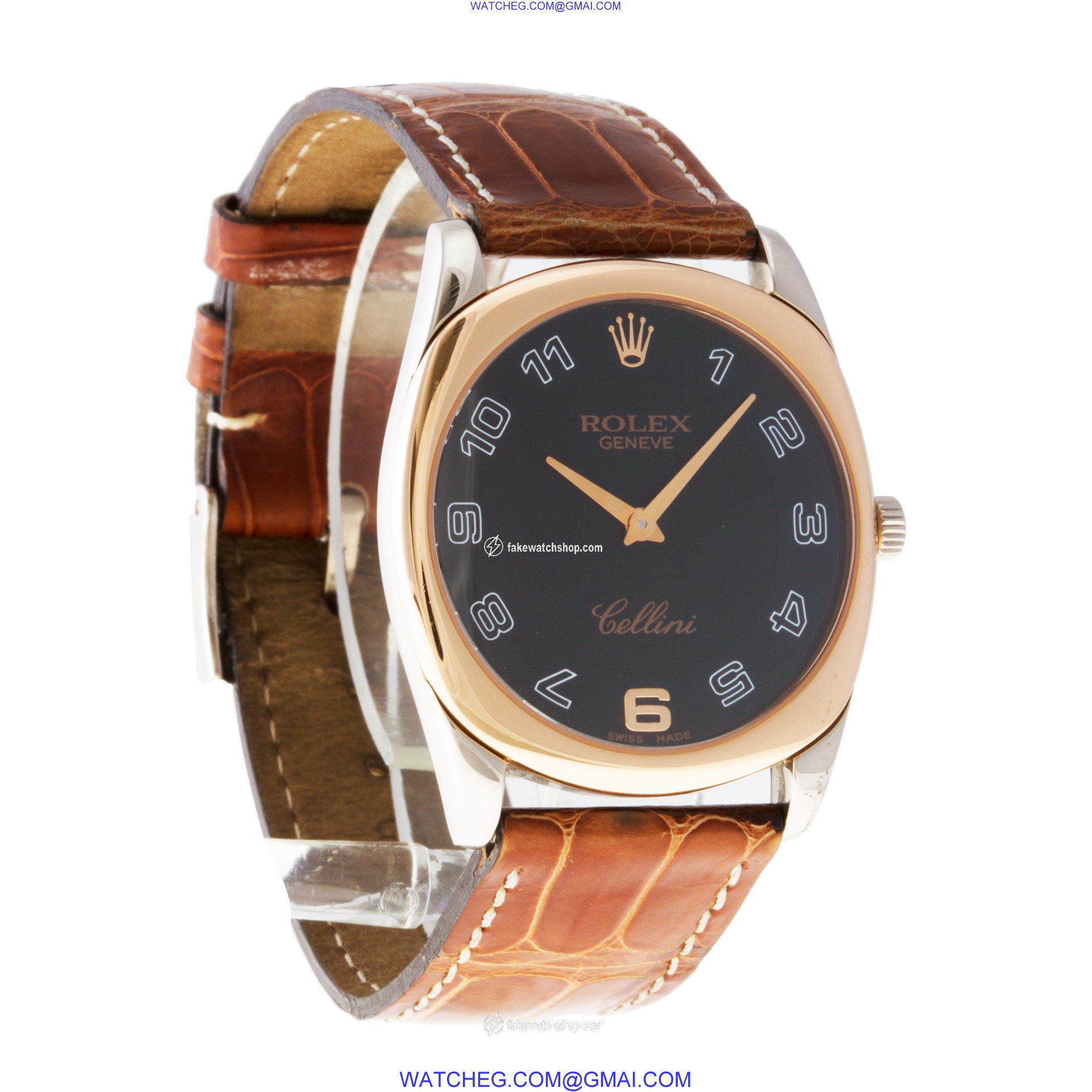 Rolex 4233 Cellini Manual Male 18k White and Pink Gold 4