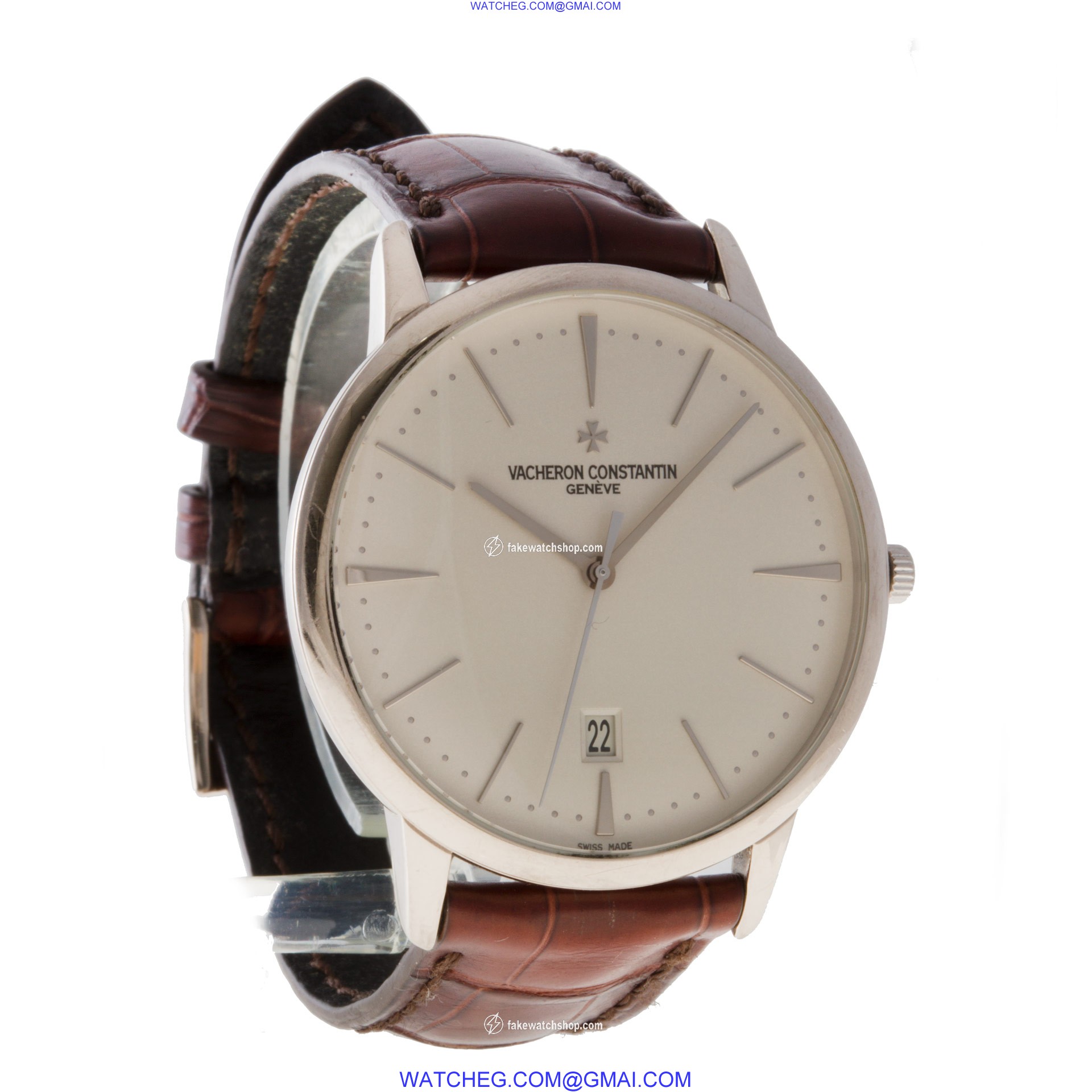 Vacheron Constantin 85180/00G Patrimony Contemporary Automatic Unisex 18k White Gold 4