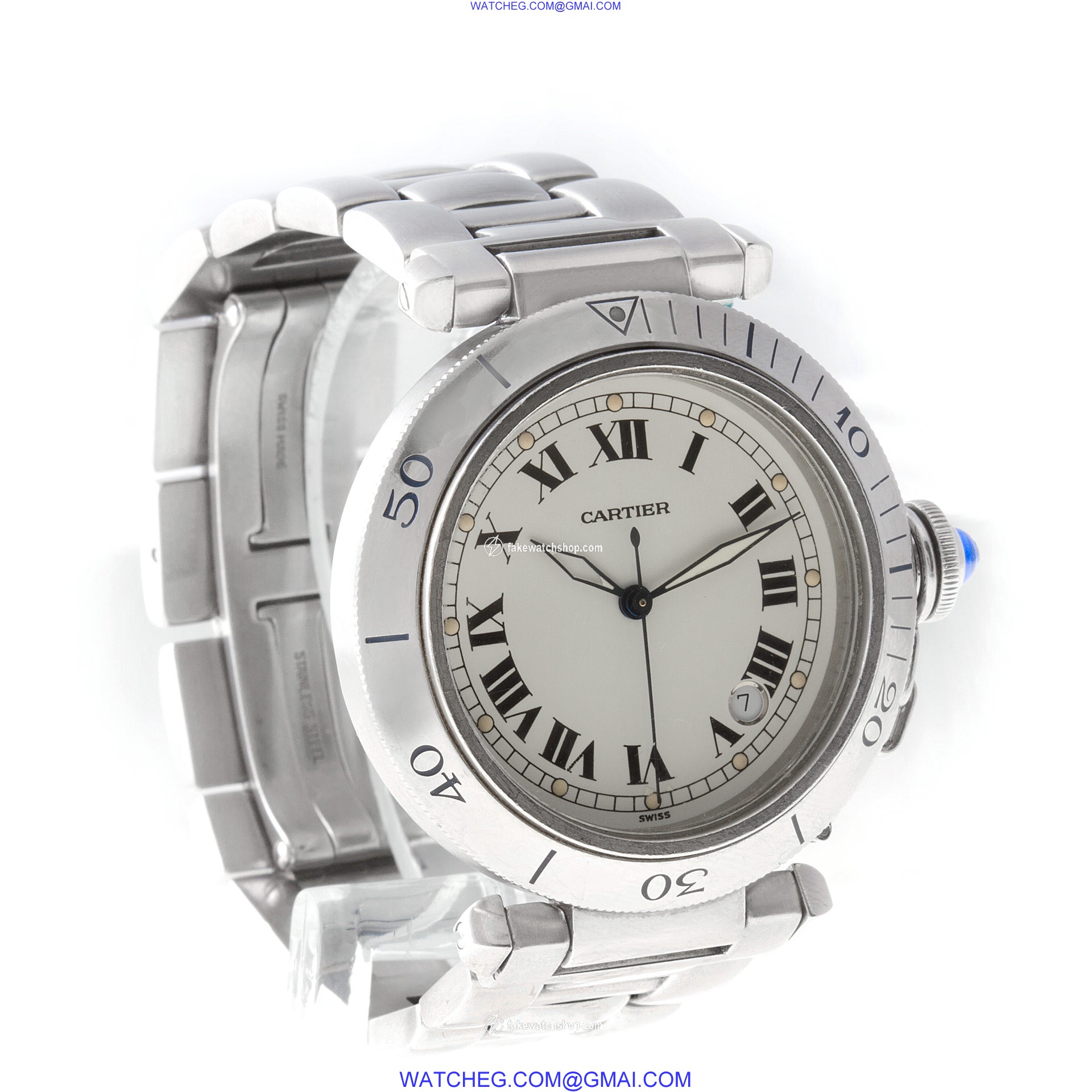 Cartier 1040 Pasha 38 Automatic Unisex Stainless Steel 4