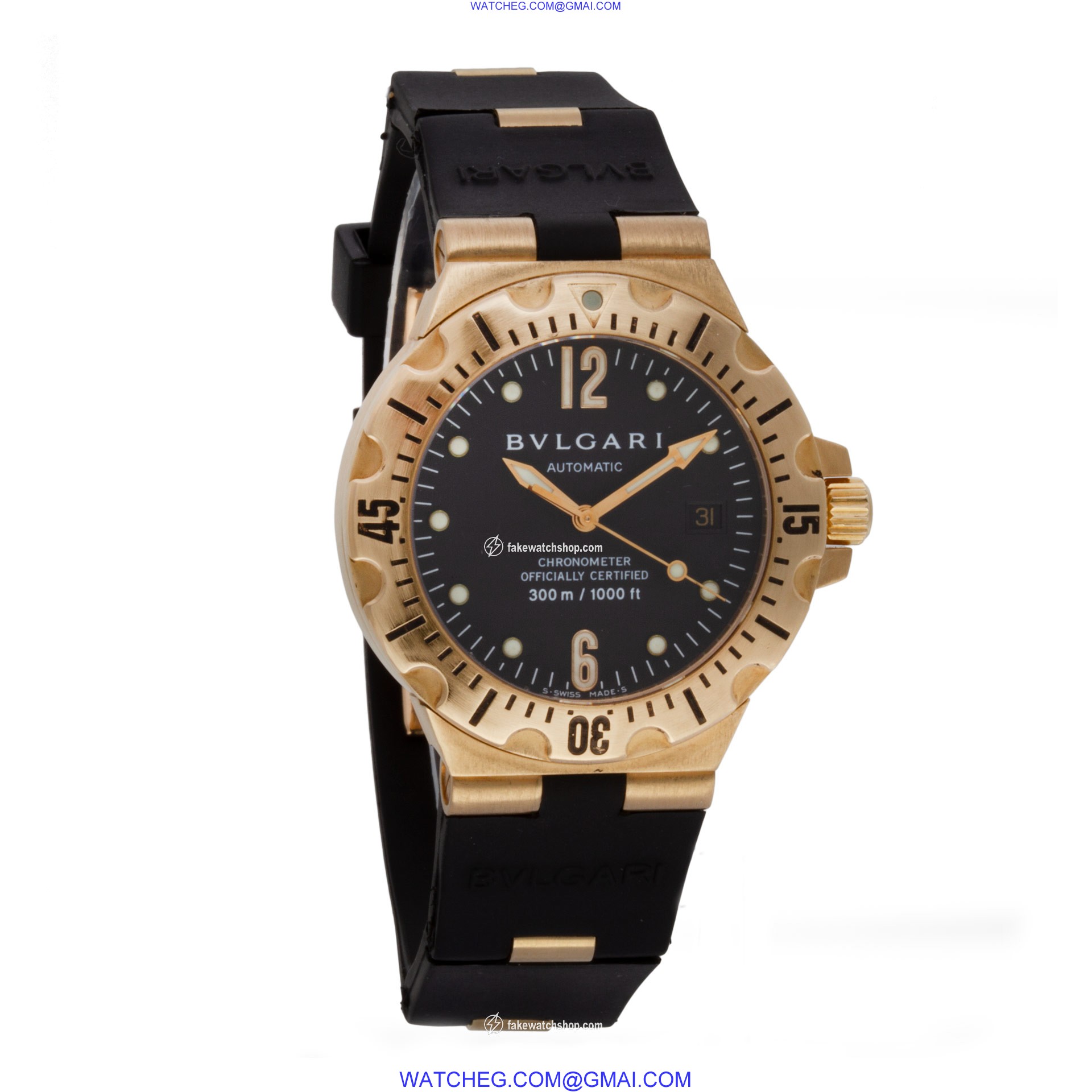 Bvlgari SD40G Scuba Automatic Male 18k Yellow Gold 4