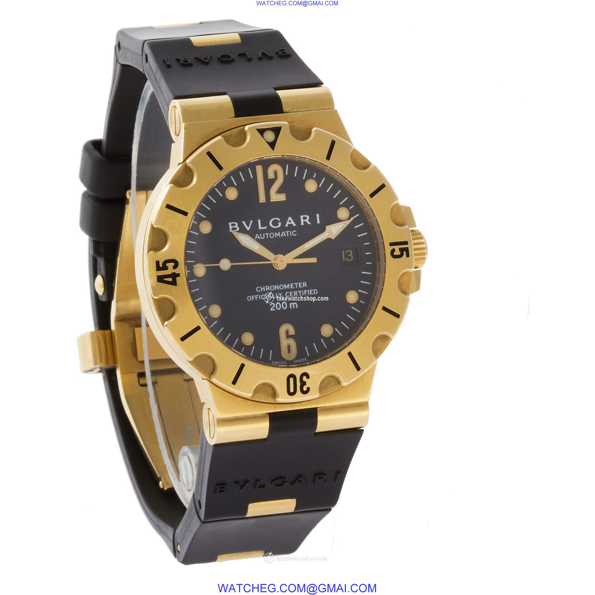Bvlgari SD38G Scuba Automatic Male 18k yellow gold 4