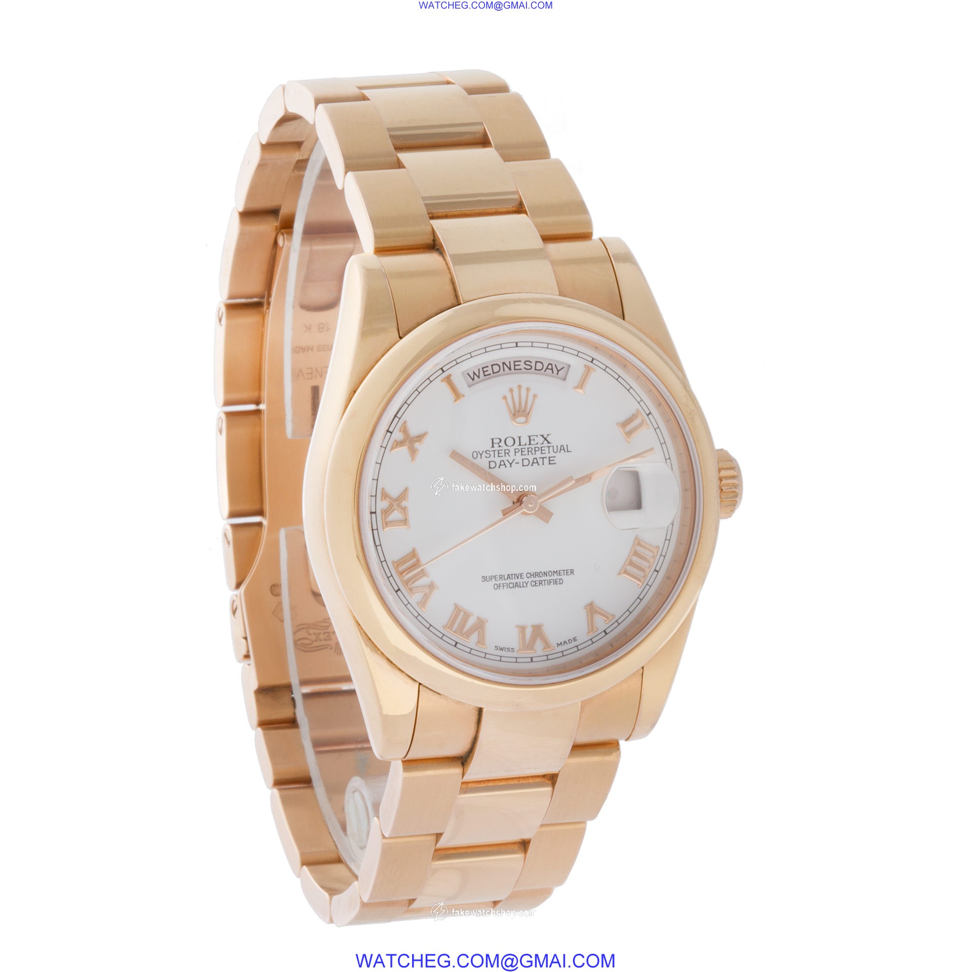 Rolex 118205 Day-Date Automatic Unisex 18k rose gold 4