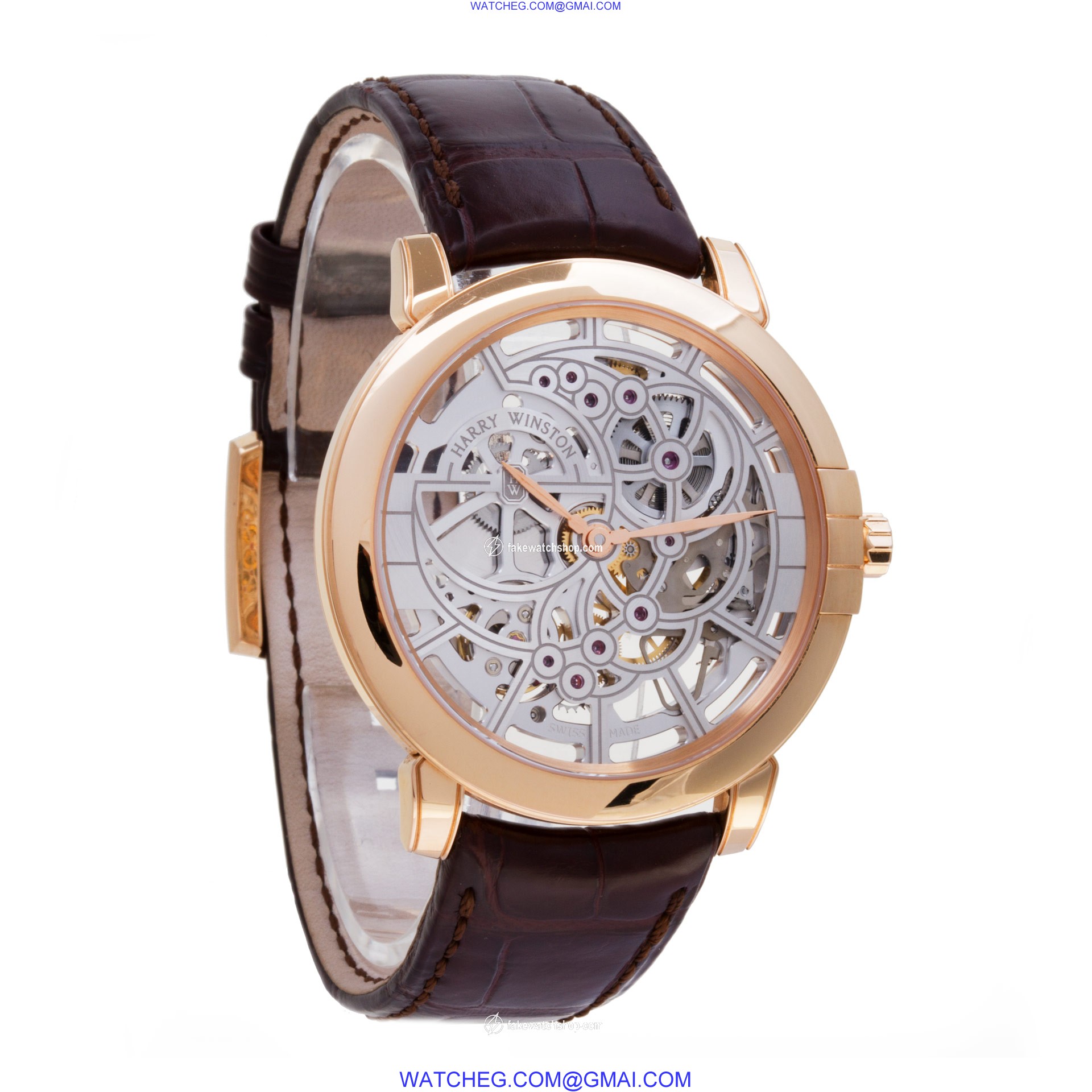 Harry Winston MIDAHM42RR01 Midnight Skeleton Automatic Male 18k rose gold 4
