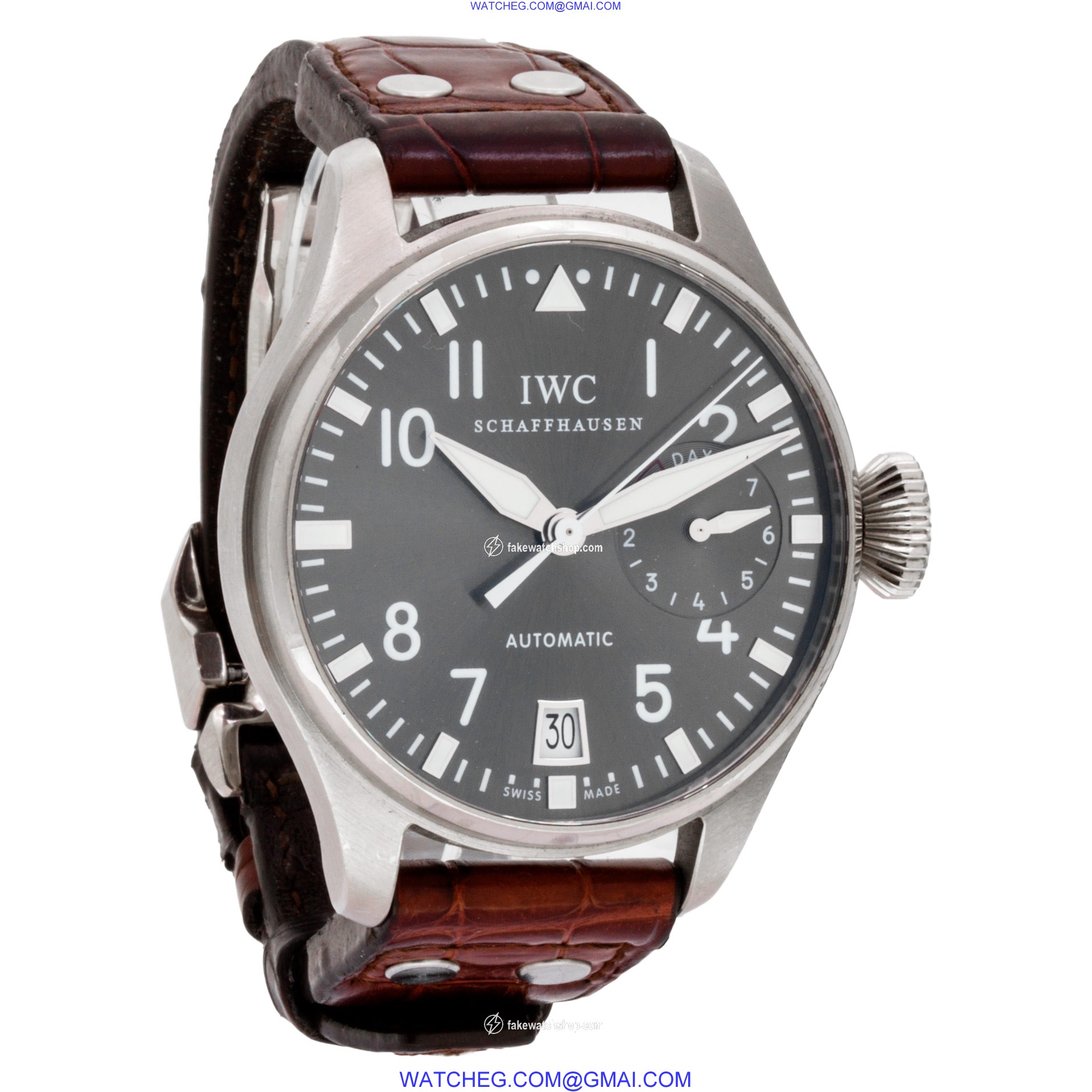 IWC iw500402 Big Pilot Automatic Male 18k White Gold 4