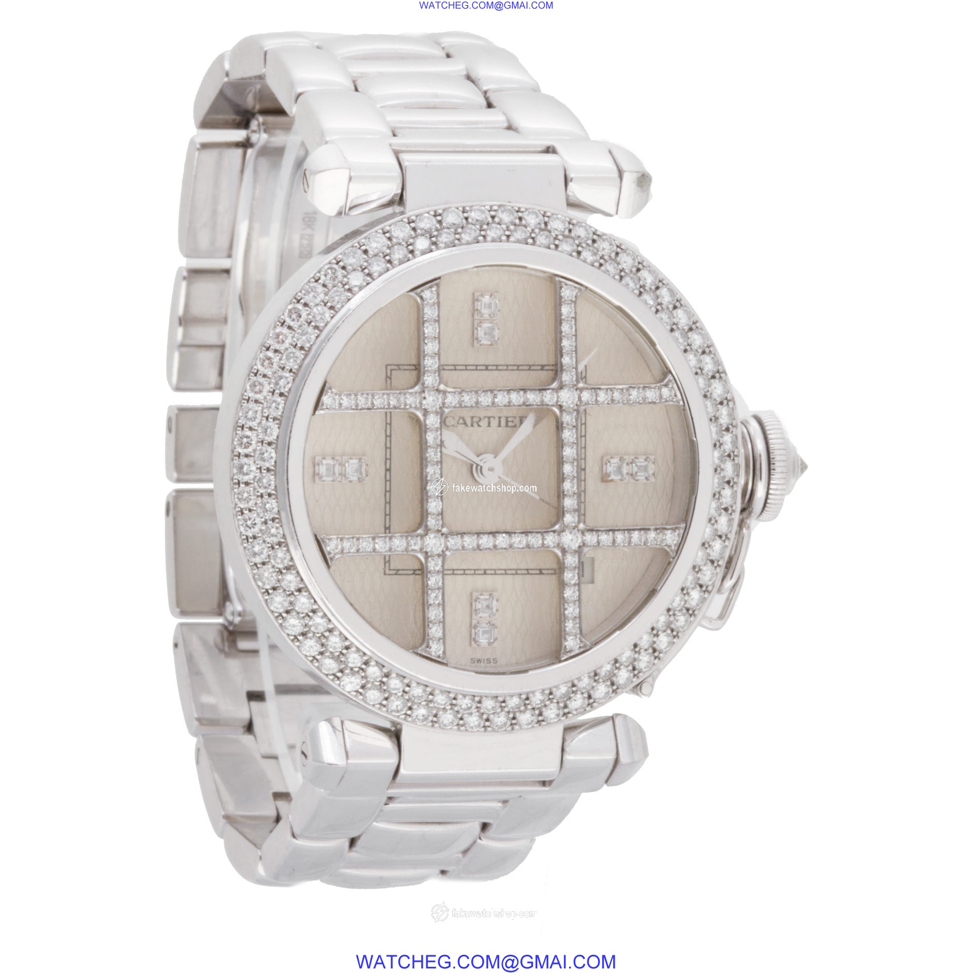 Cartier 2358 Pasha 38 Automatic Unisex 18k White Gold 4