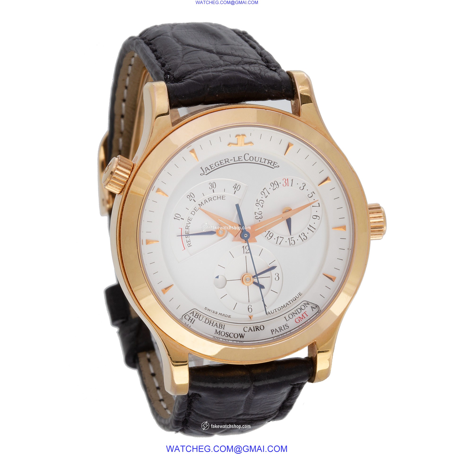 Jaeger LeCoultre 142.2.92 Master Geographic Automatic Male 18k rose gold 4