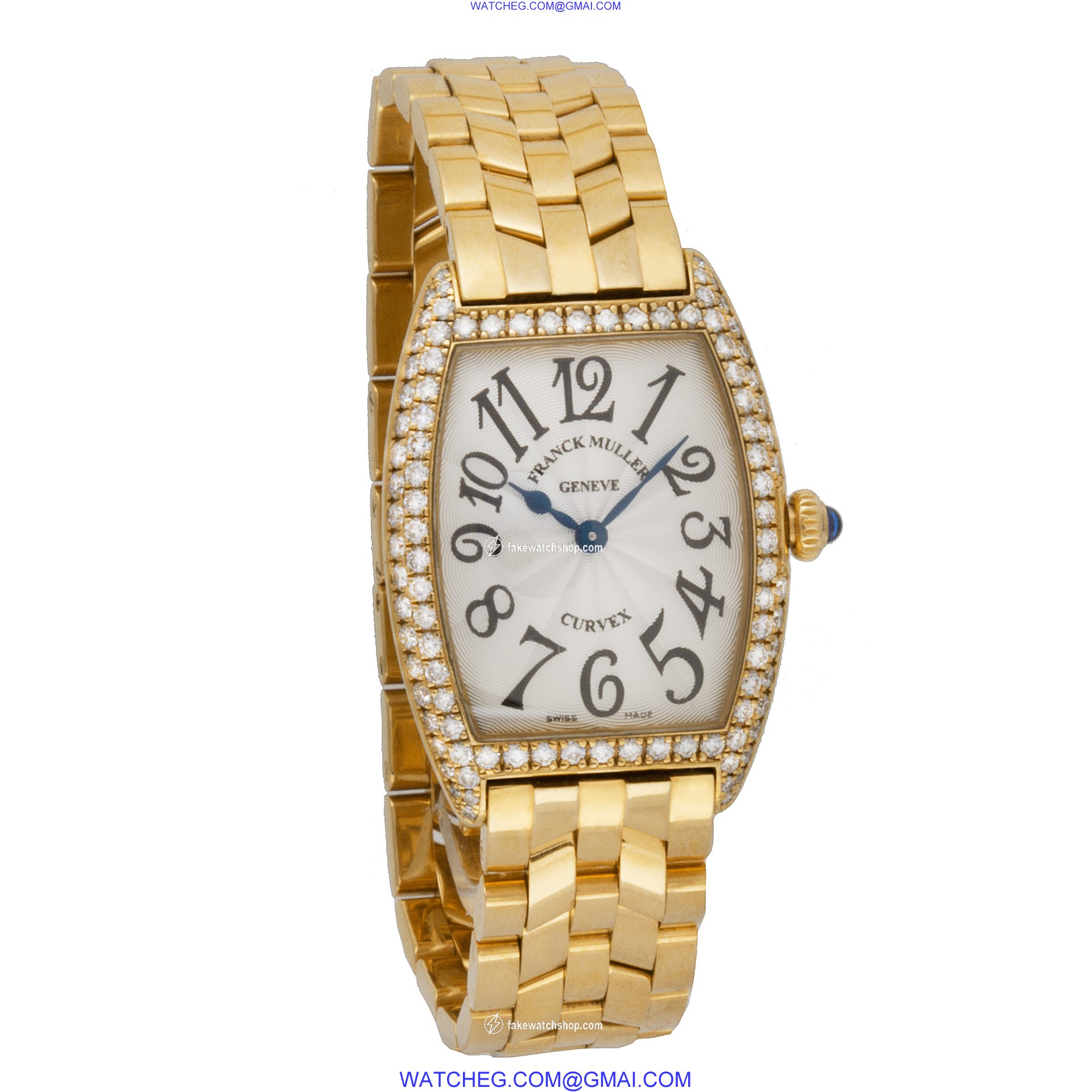 Franck Muller 1752QZD Curvex Quartz Female 18k yellow gold 4