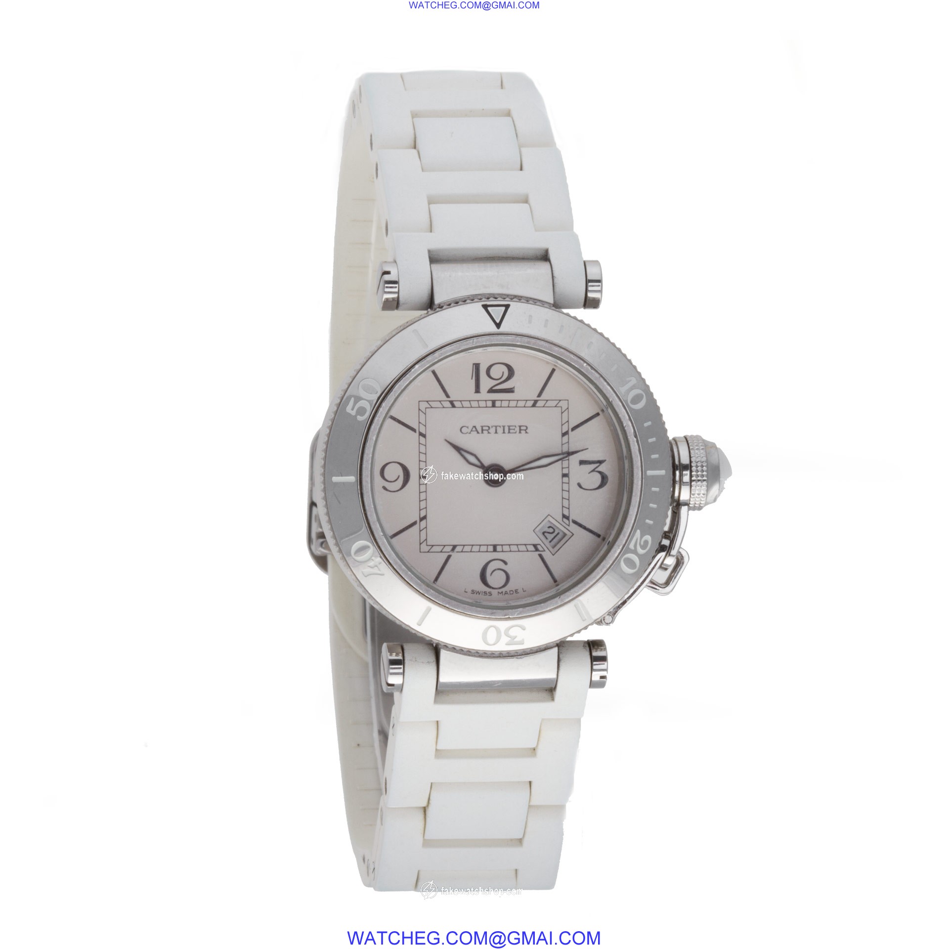 Cartier 3025 Pasha Seatimer Quartz Female Stainless Steel 4