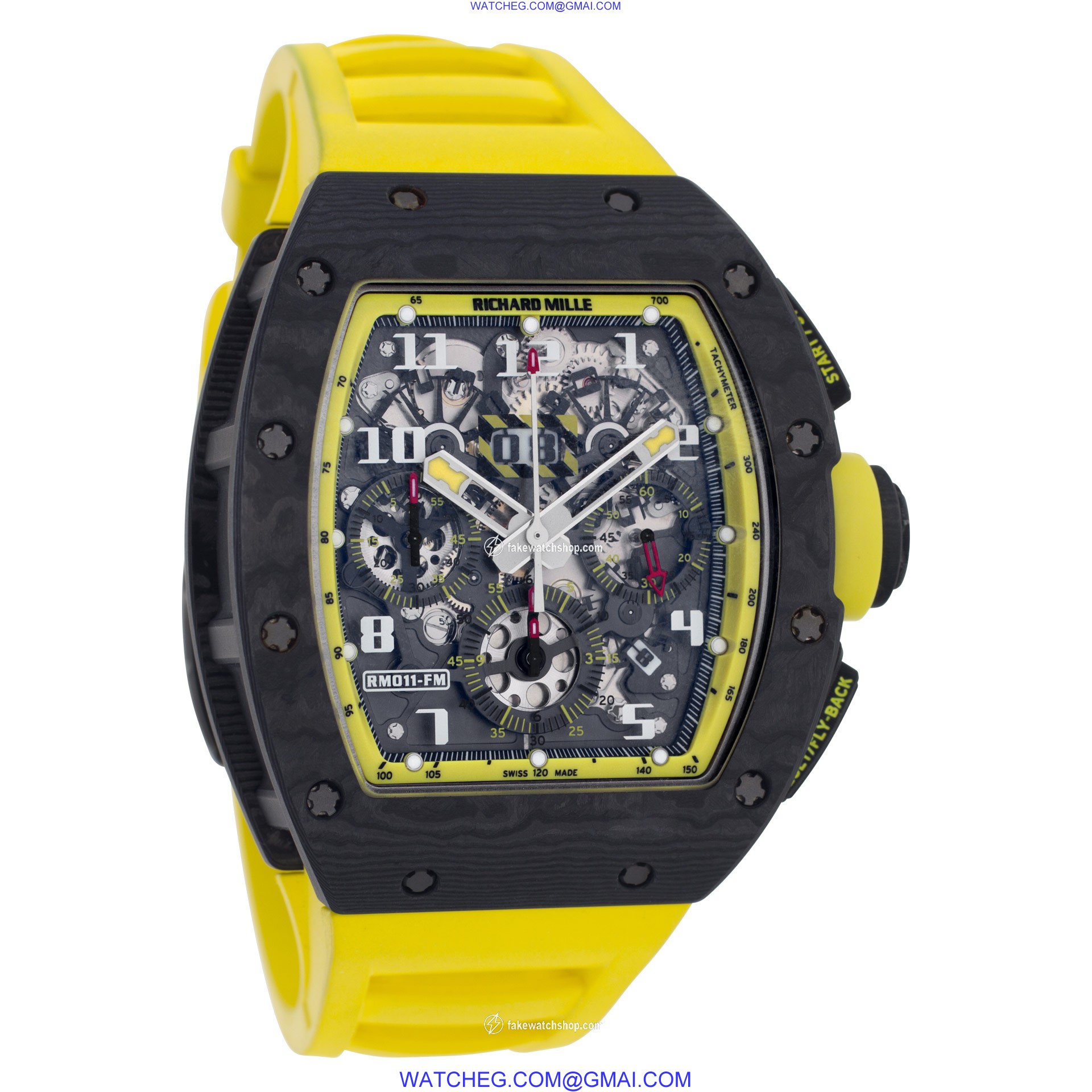 Richard Mille RM011-FM Yellow Storm Automatic Male Carbon 4