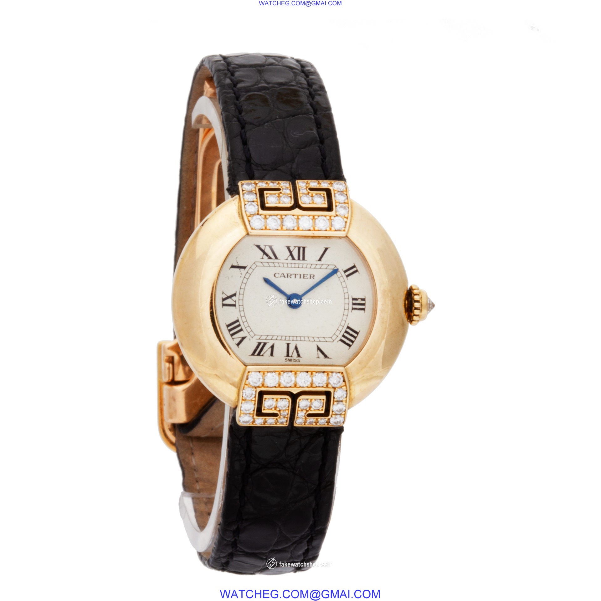 Cartier 1480 Ellipse Quartz Female 18k yellow gold 4
