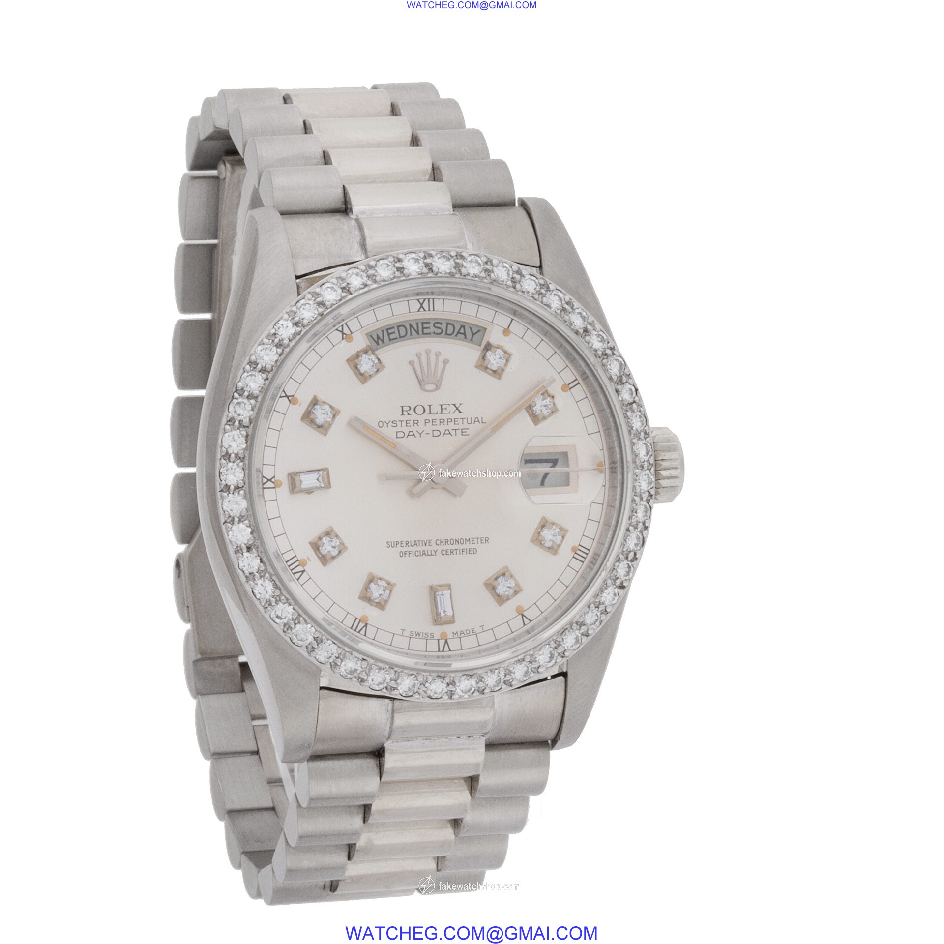 Rolex 18039 Day-Date Automatic Male 18k White Gold 4
