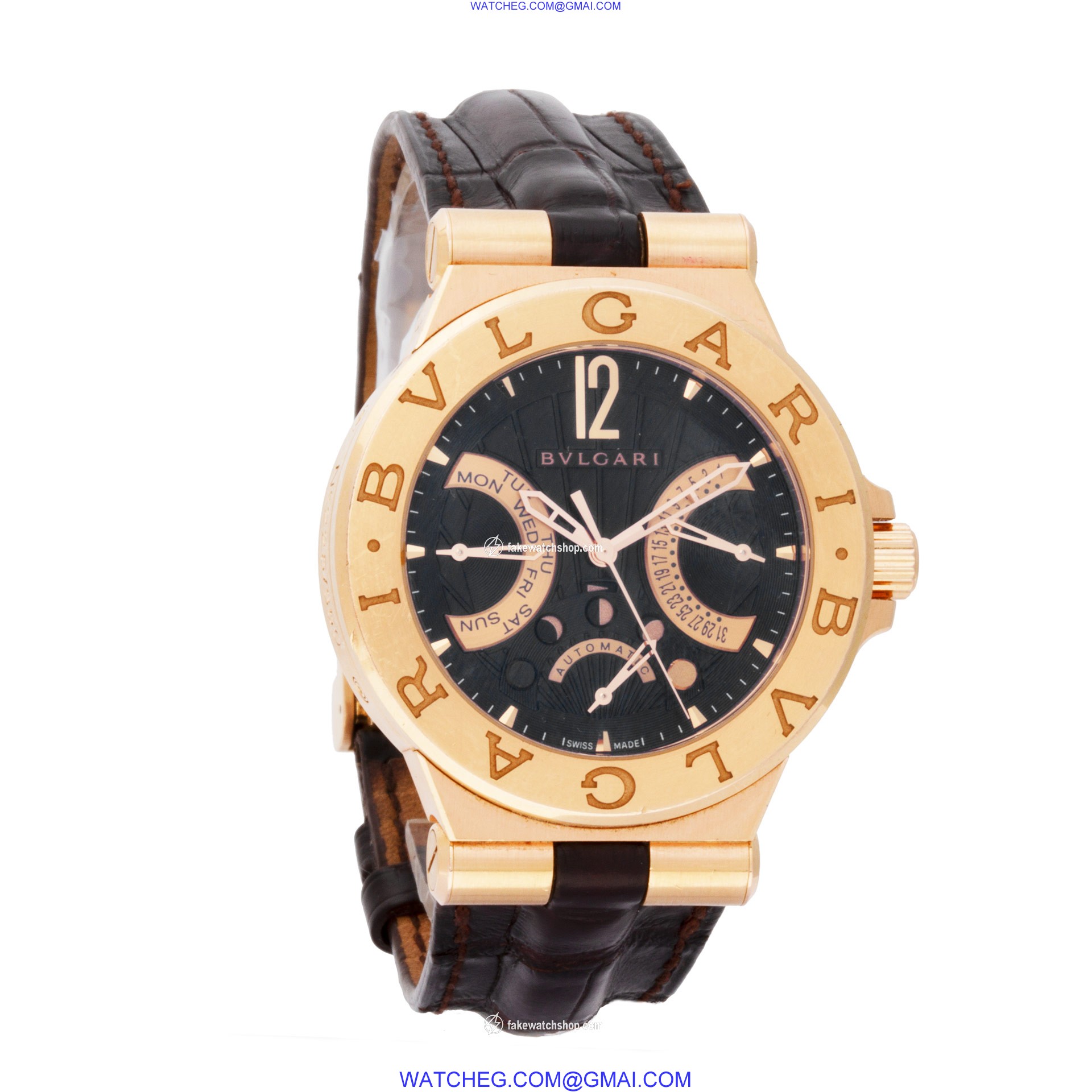 Bvlgari DGP42GMP Diagono Automatic Male 18k Pink Gold 4