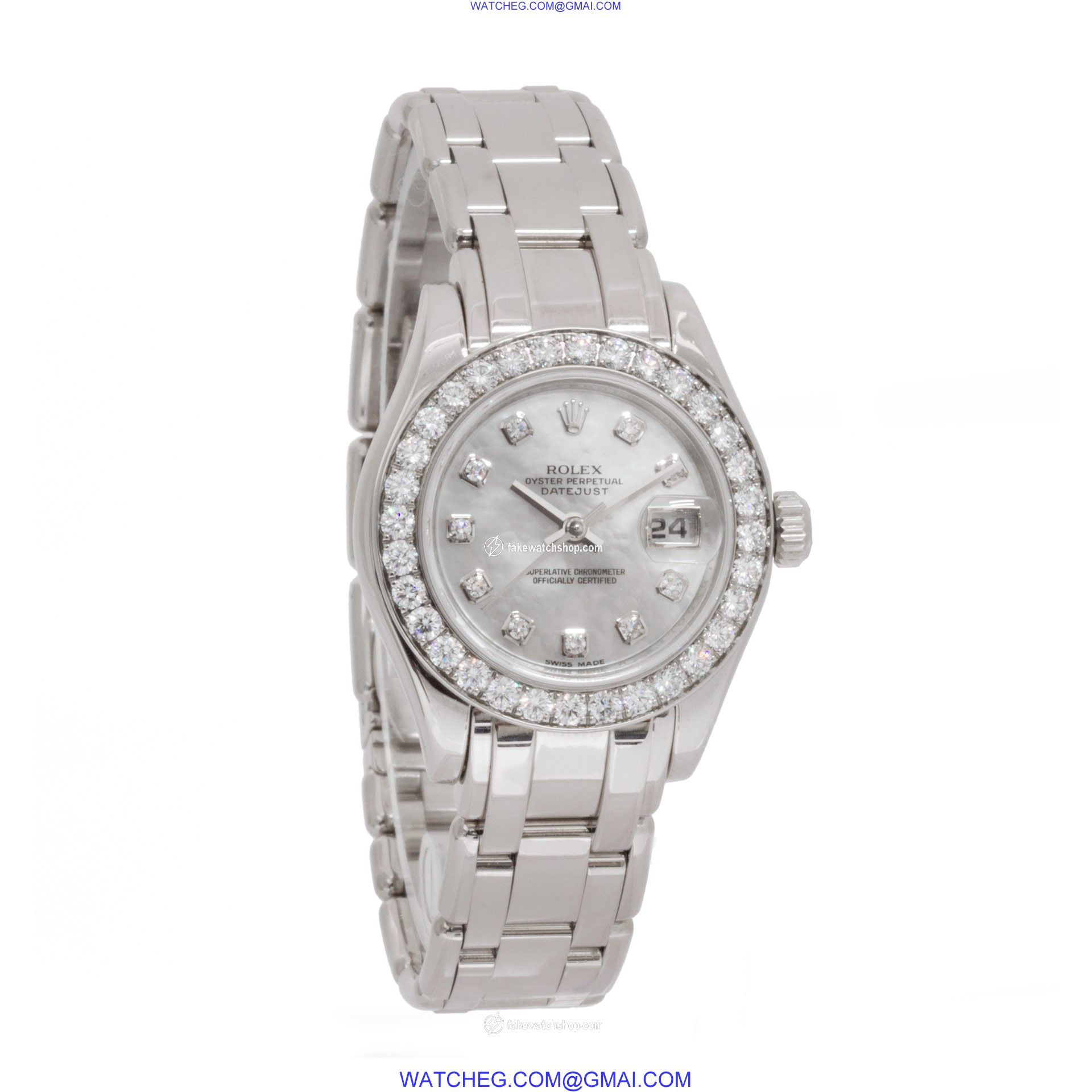Rolex 80299 Pearlmaster Automatic Female 18k White Gold 4