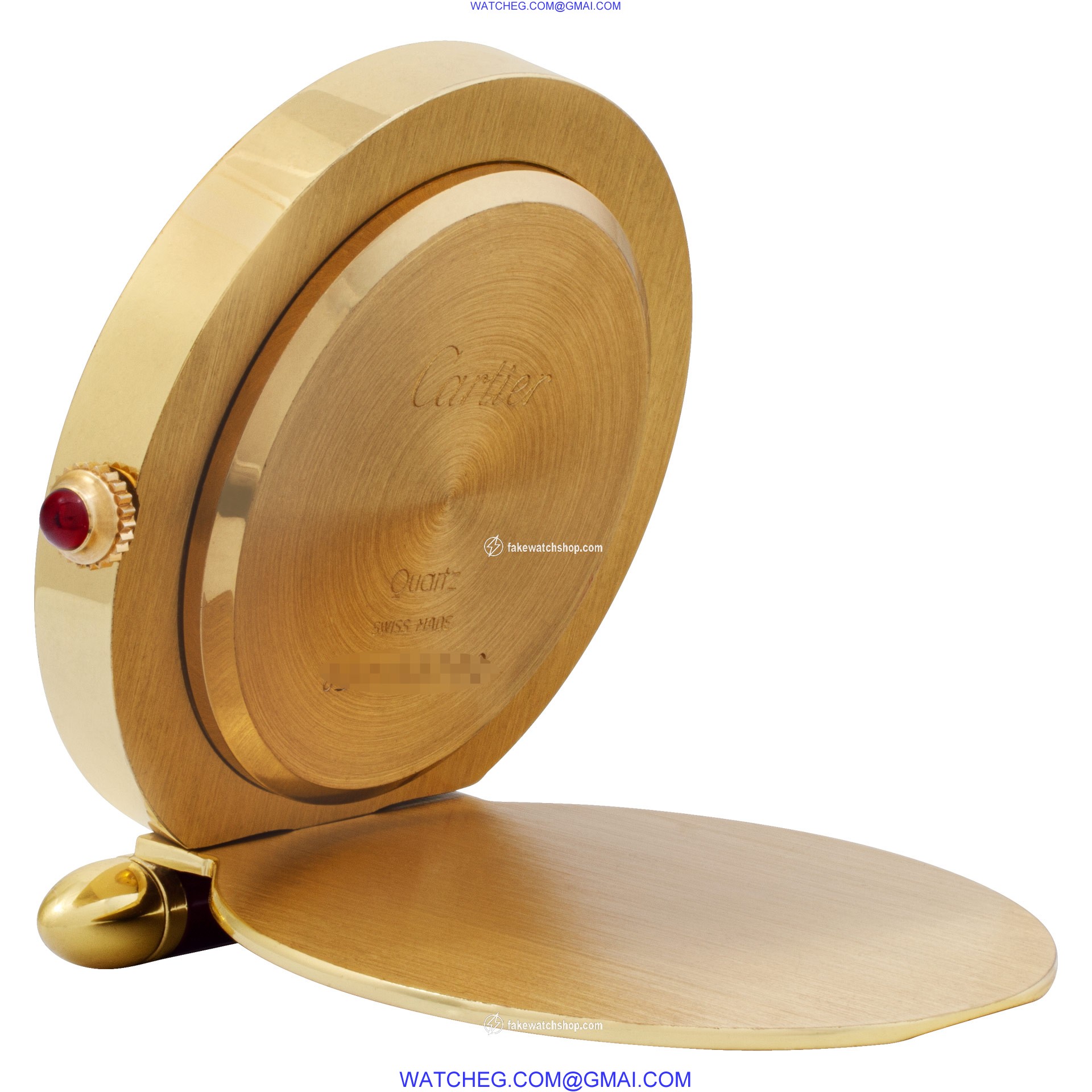 Cartier Cartier 1772 Clock Quartz Unisex Gold Plate 4