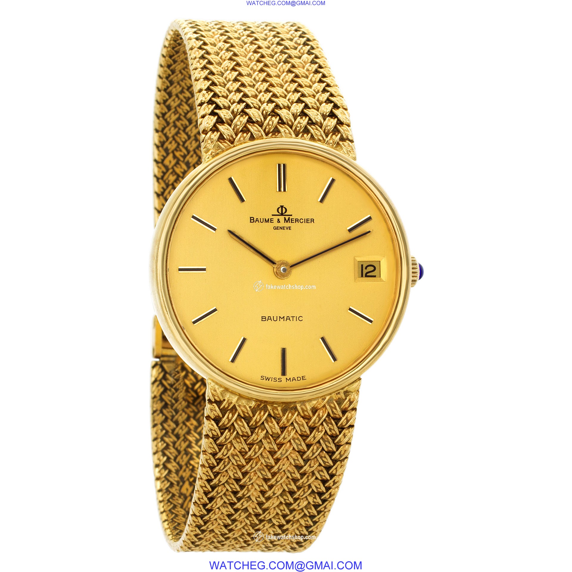 Baume & Mercier 35105 Baumatic Manual Unisex 18k Yellow Gold 4