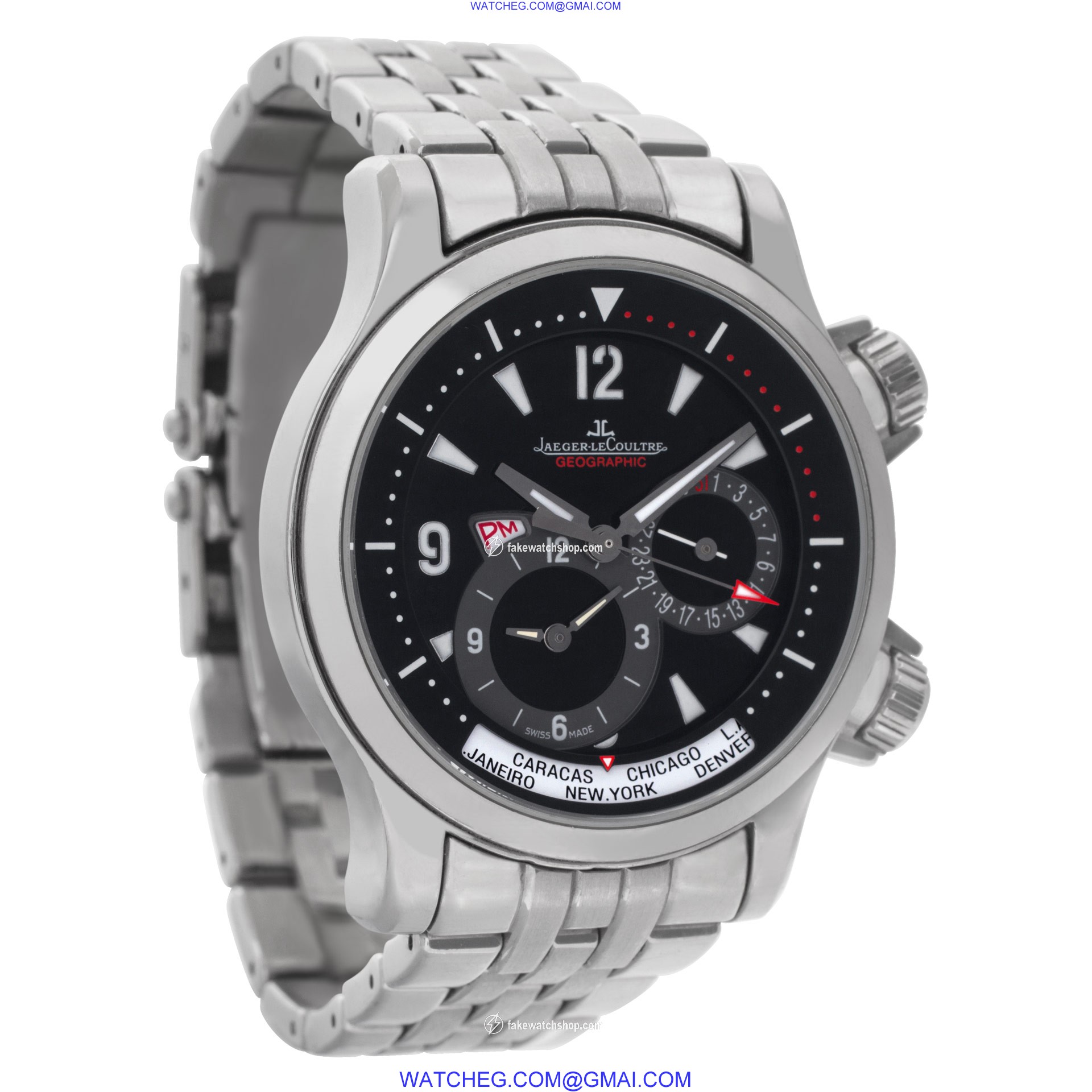 Jaeger LeCoultre Q1718470/4577 Geographic Automatic Male Stainless Steel 4