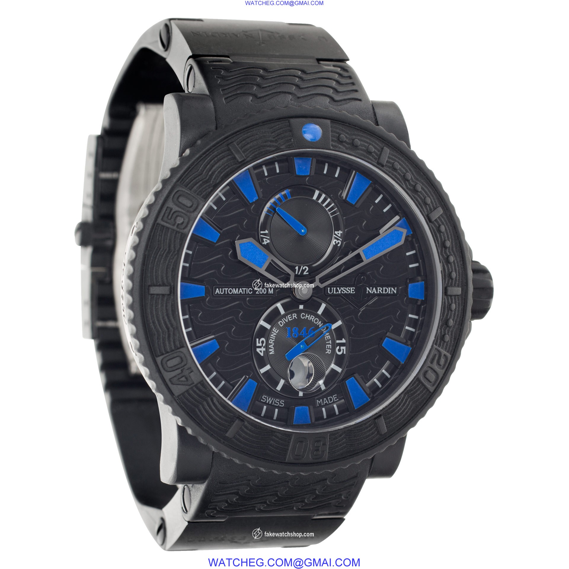 Ulysse Nardin 263-92-3C/923 Maxi Marine Automatic Male Stainless Steel & Rubber 4
