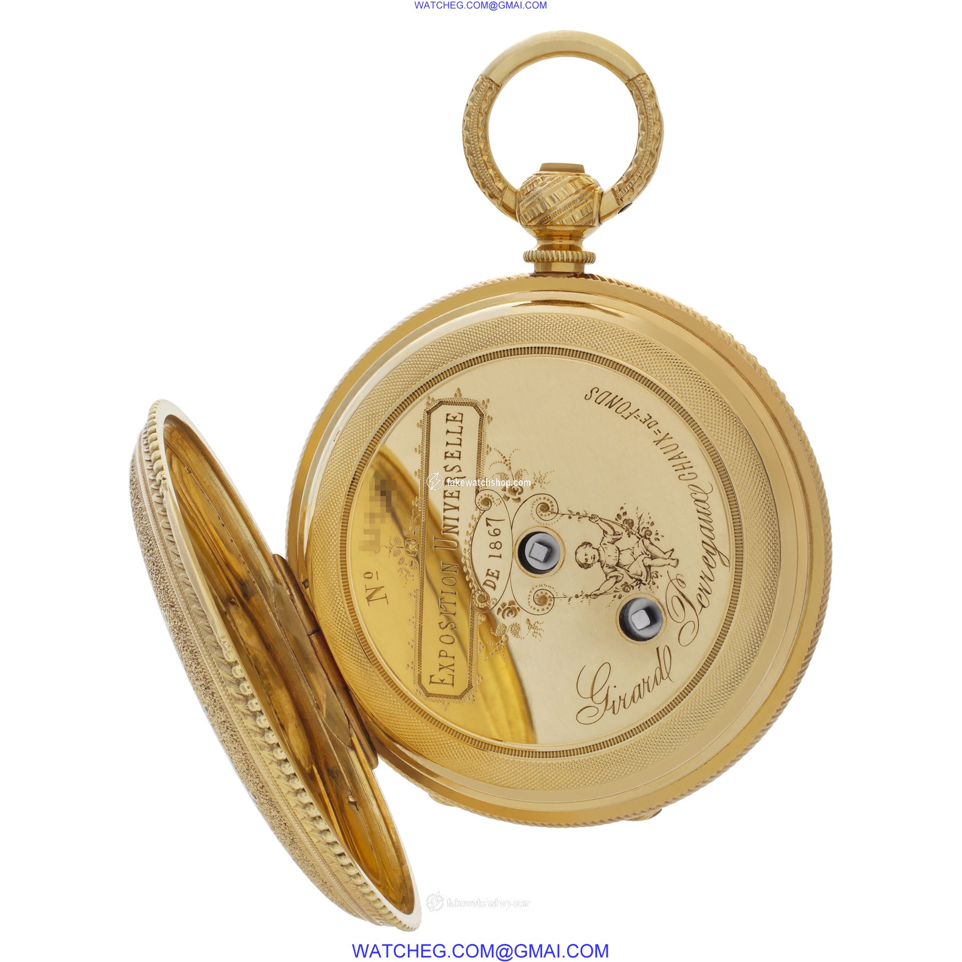 Girard Perregaux HUNTER pocket watch Manual Female 18k yellow gold 4