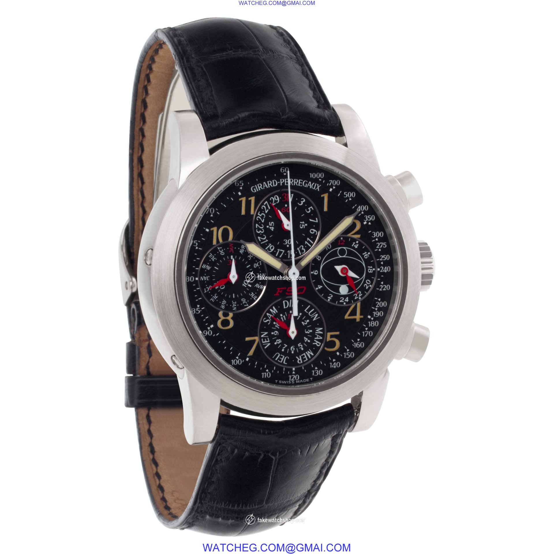 Girard Perregaux 9025 Perpetual Calendar Automatic Unisex 18k White Gold 4