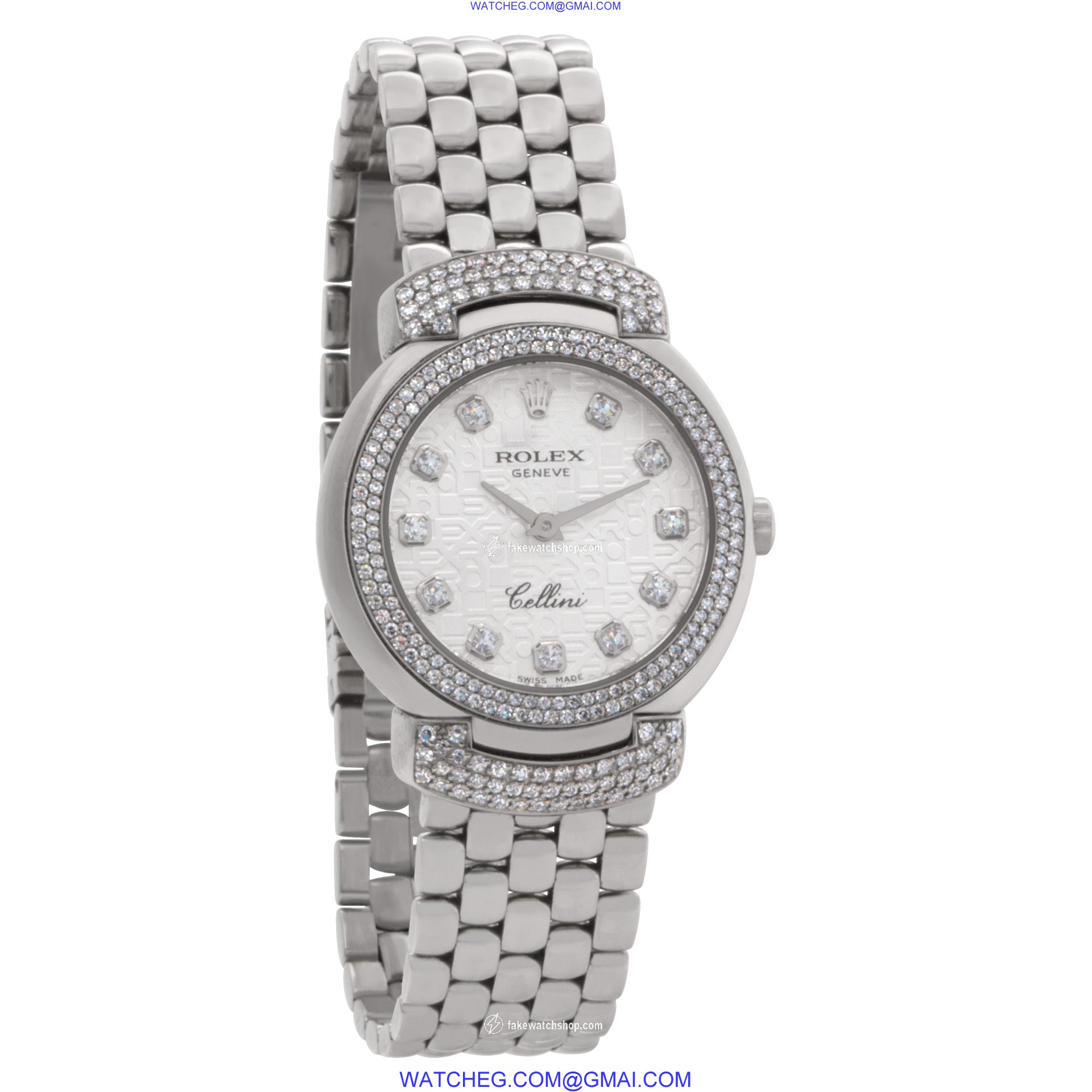 Rolex 6673 Cellini Quartz Female 18k White Gold 4