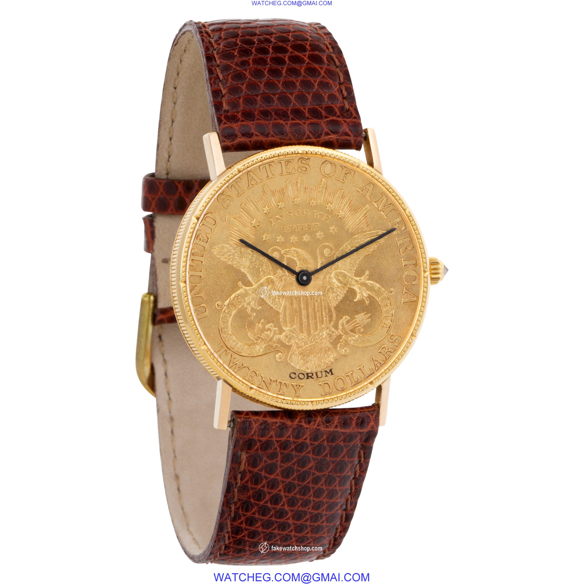 Corum 1896 $20 Coin Quartz Male 18k yellow gold 4