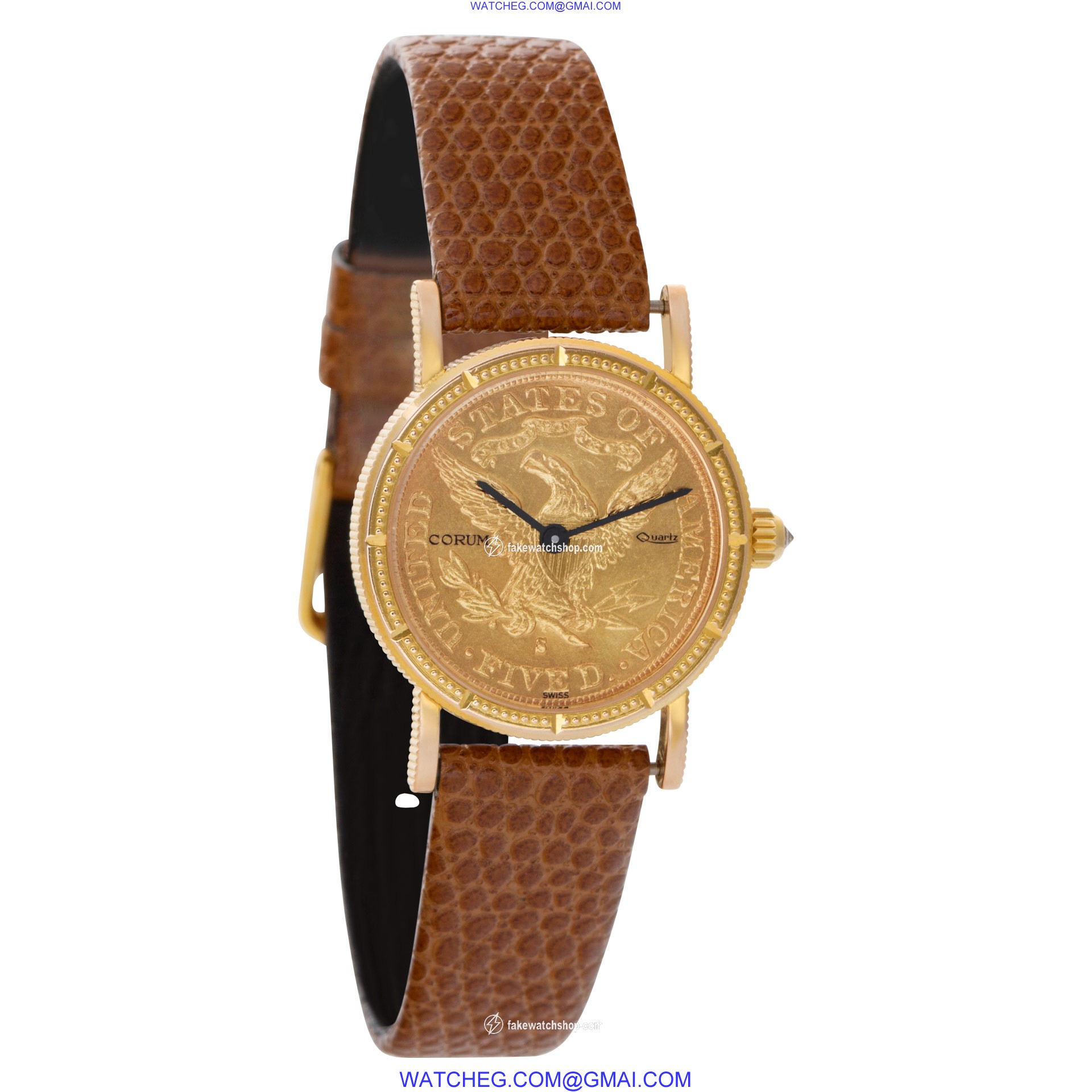 Corum Corum 2918 $5 Coin Quartz Female 18k yellow gold 4
