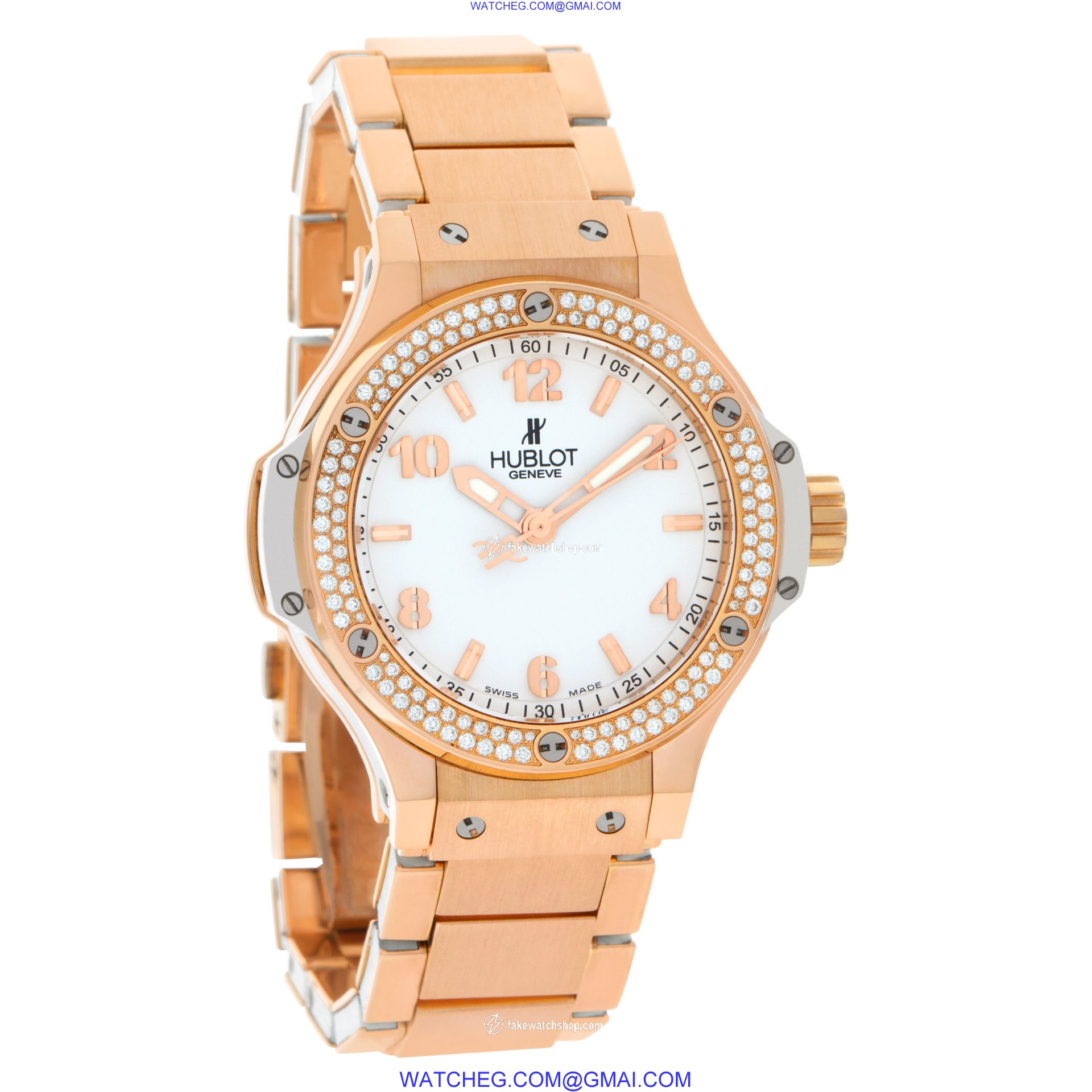 Hublot 361.PE.2010.PE.1104 Big Bang Quartz Unisex 18k rose gold and white resin 4