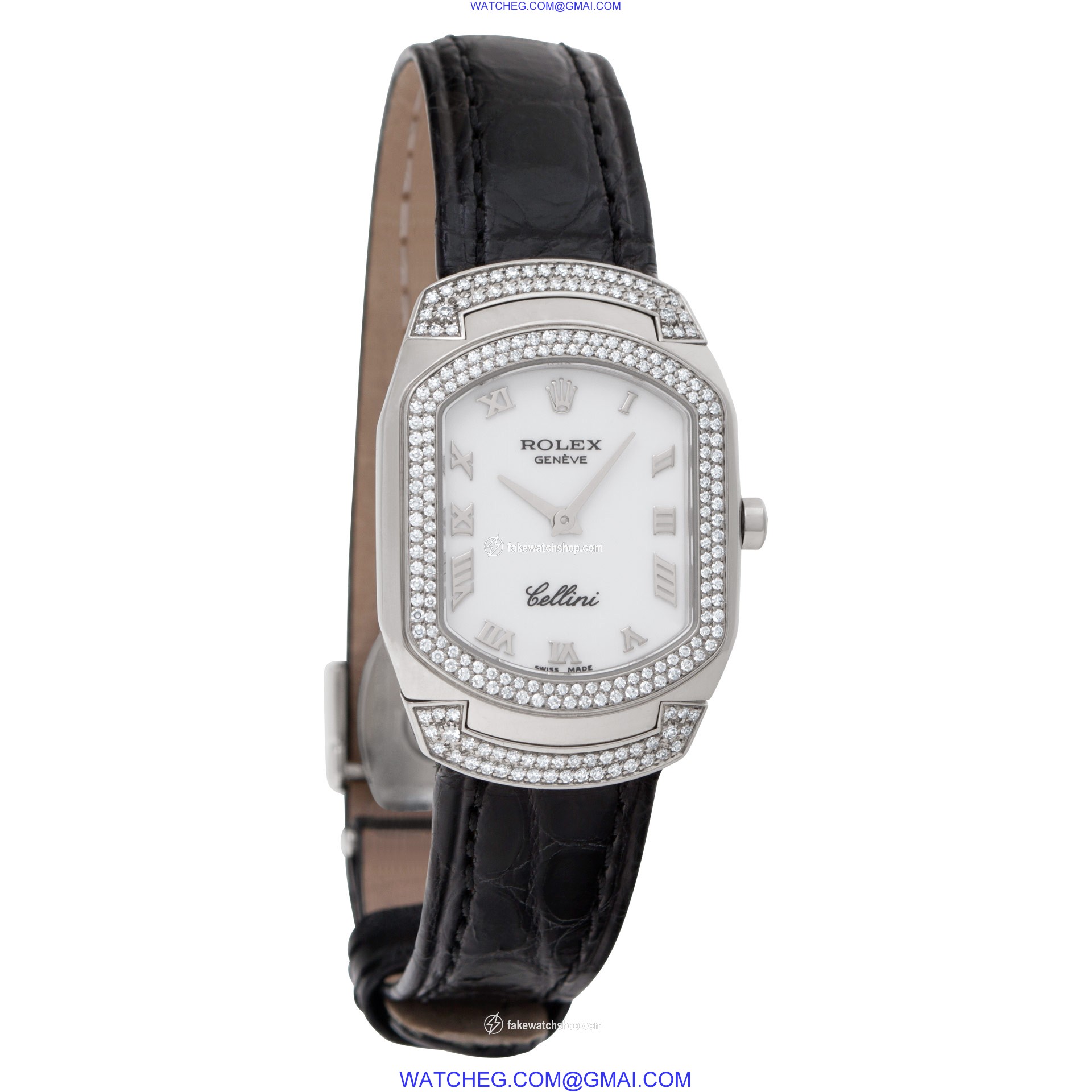 Rolex 6693 Cellini Quartz Female 18k White Gold 4