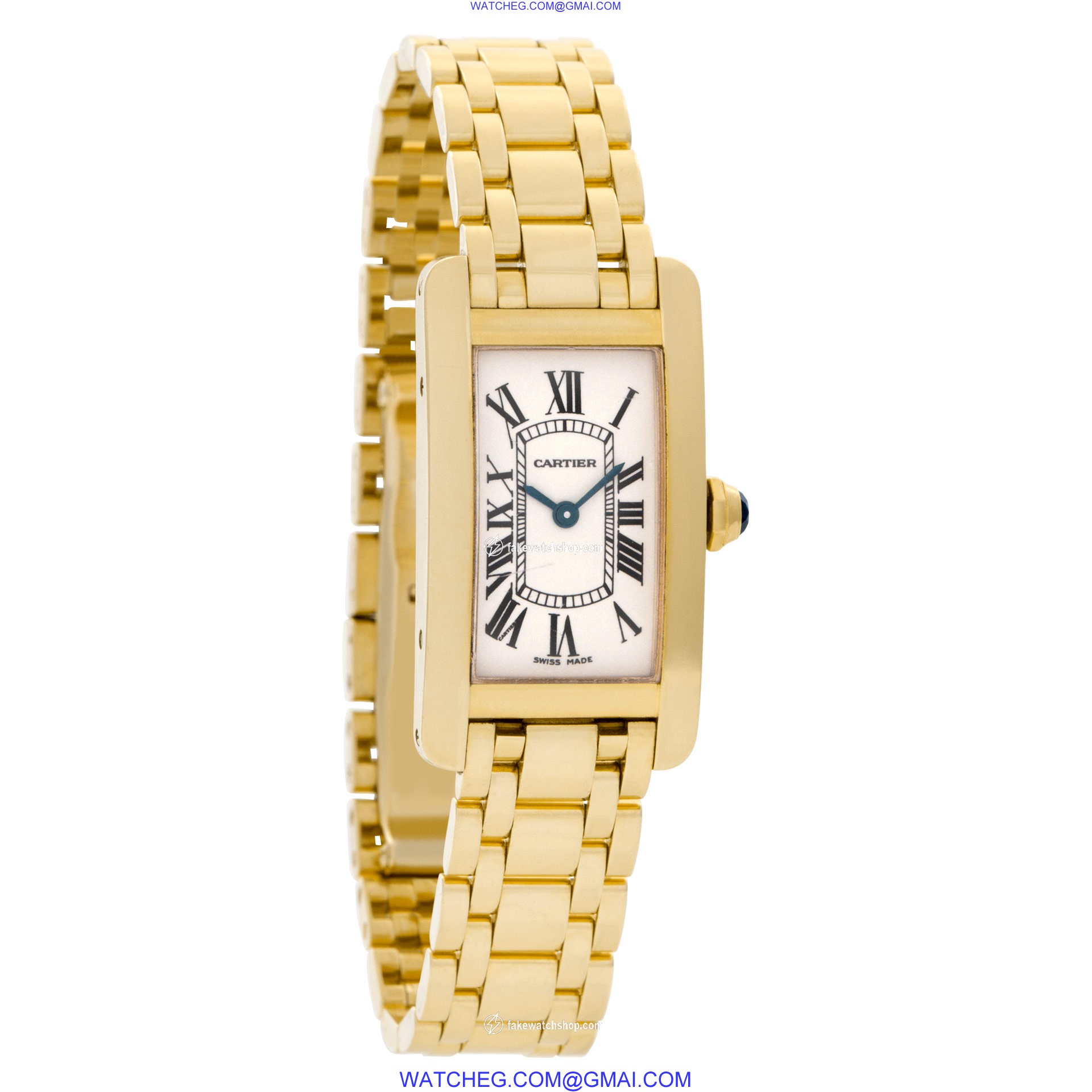 Cartier W26015K2 Tank Americaine Quartz Female 18k yellow gold 4