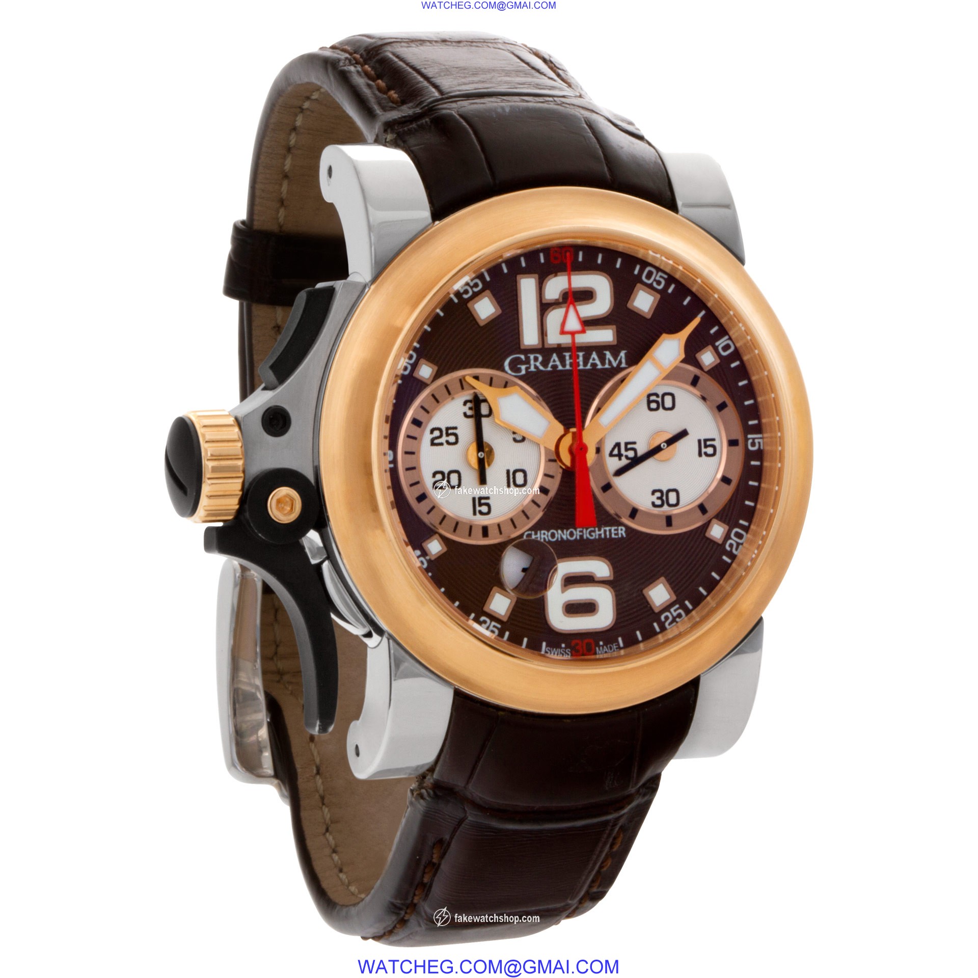 Graham 2TRAG.C01A.B72 Chronofighter Trigger Automatic Male 18k gold & Stainless Steel 4