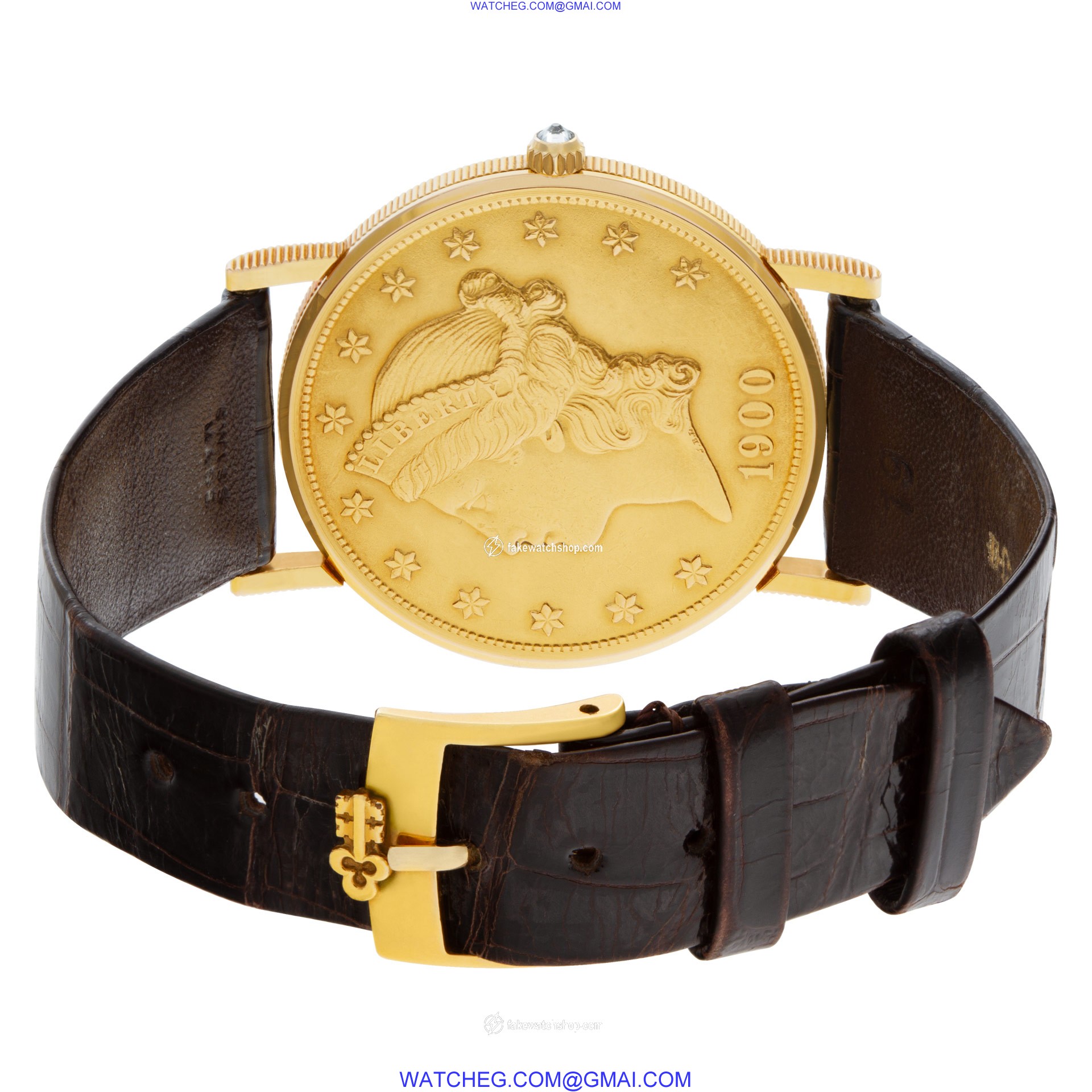 Corum 4414556 $20 Coin Quartz Male 18k yellow gold 4