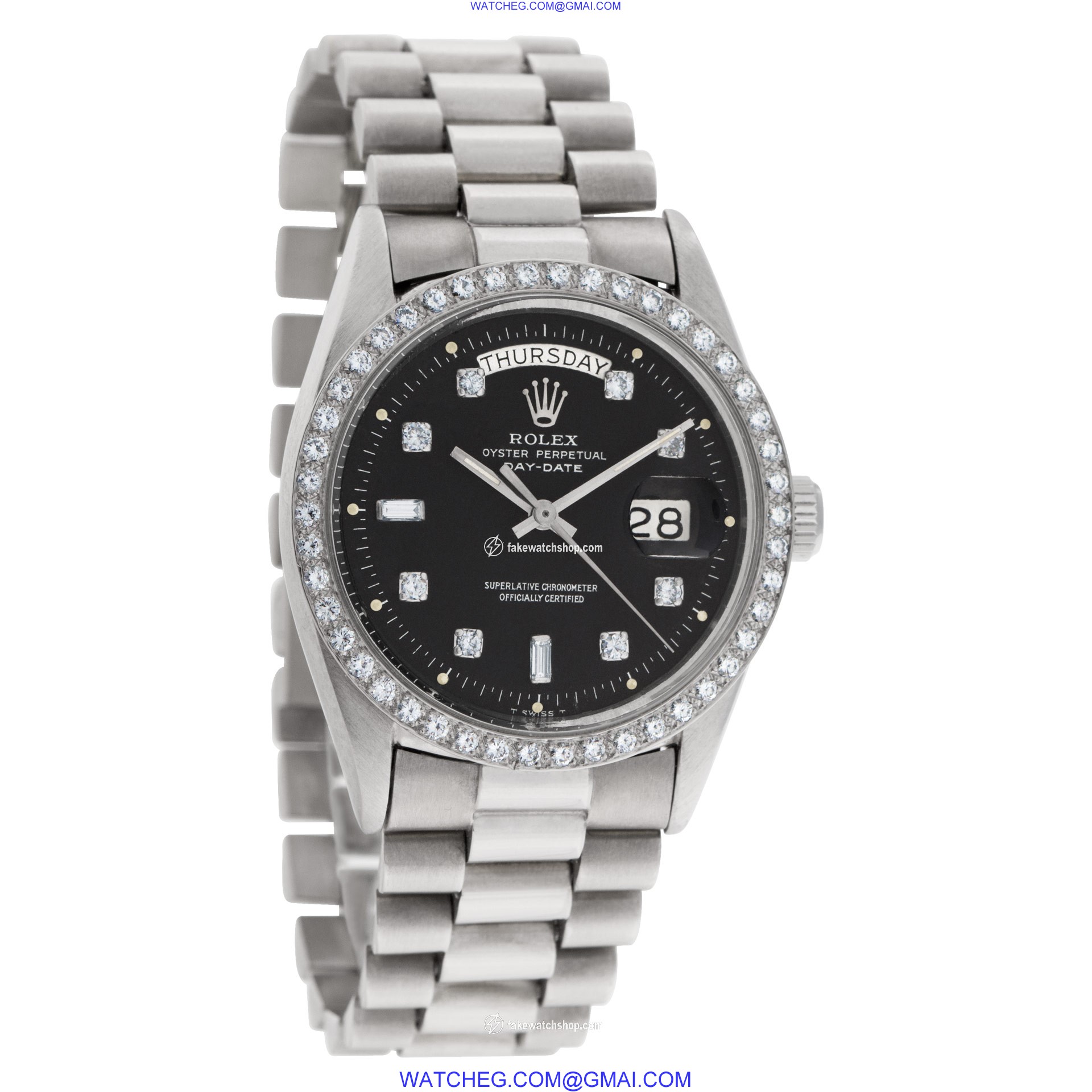 Rolex 1802 Day-Date Automatic Male 18k White Gold 4
