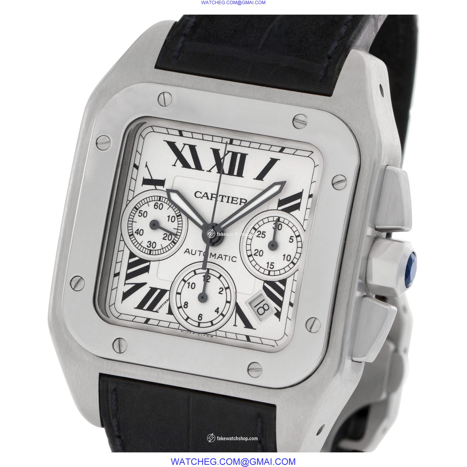 Cartier WX20090X8 Santos 100 Automatic Male Stainless Steel 4