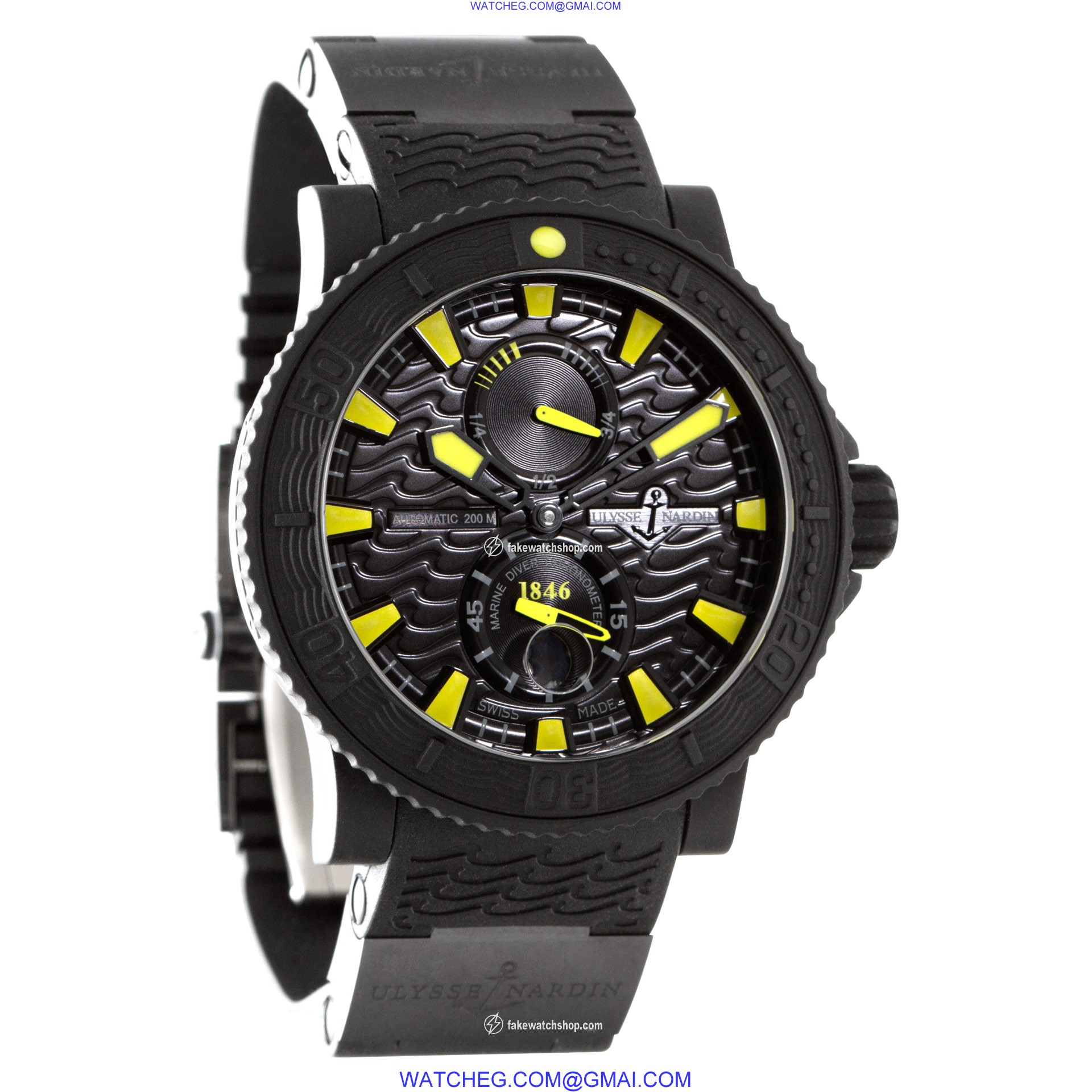 Ulysse Nardin 263-92-3c/924 Maxi Marine Automatic Male Stainless Steel & Rubber 4