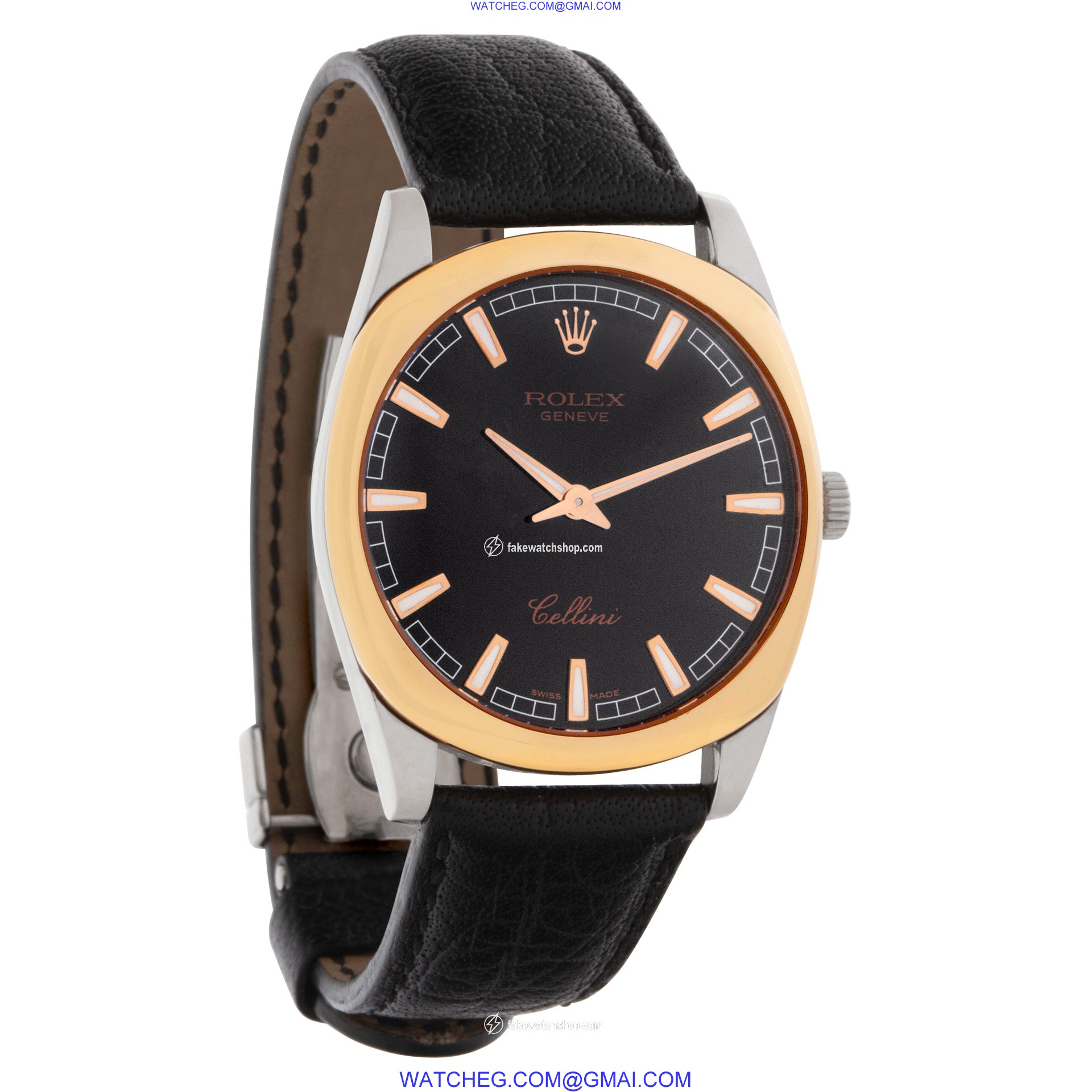 Rolex 4243 Cellini Manual Male 18k White and Pink Gold 4