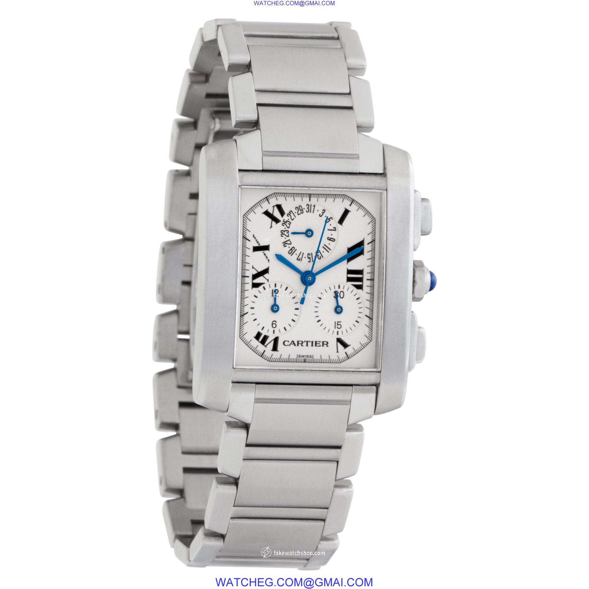 Cartier W51001Q3 Tank Francaise Quartz Unisex Stainless Steel 4