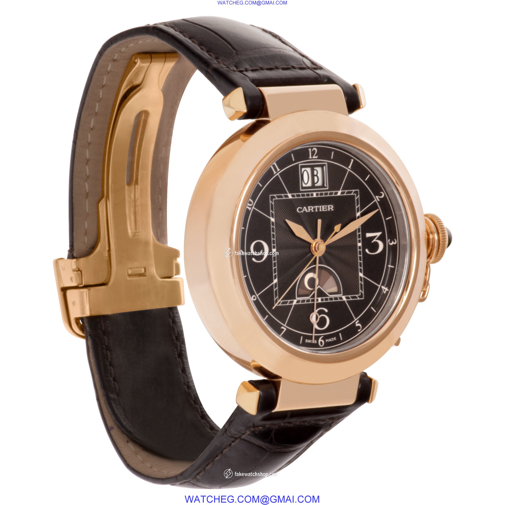 Cartier w3030001 Pasha Automatic Male 18k rose gold 4