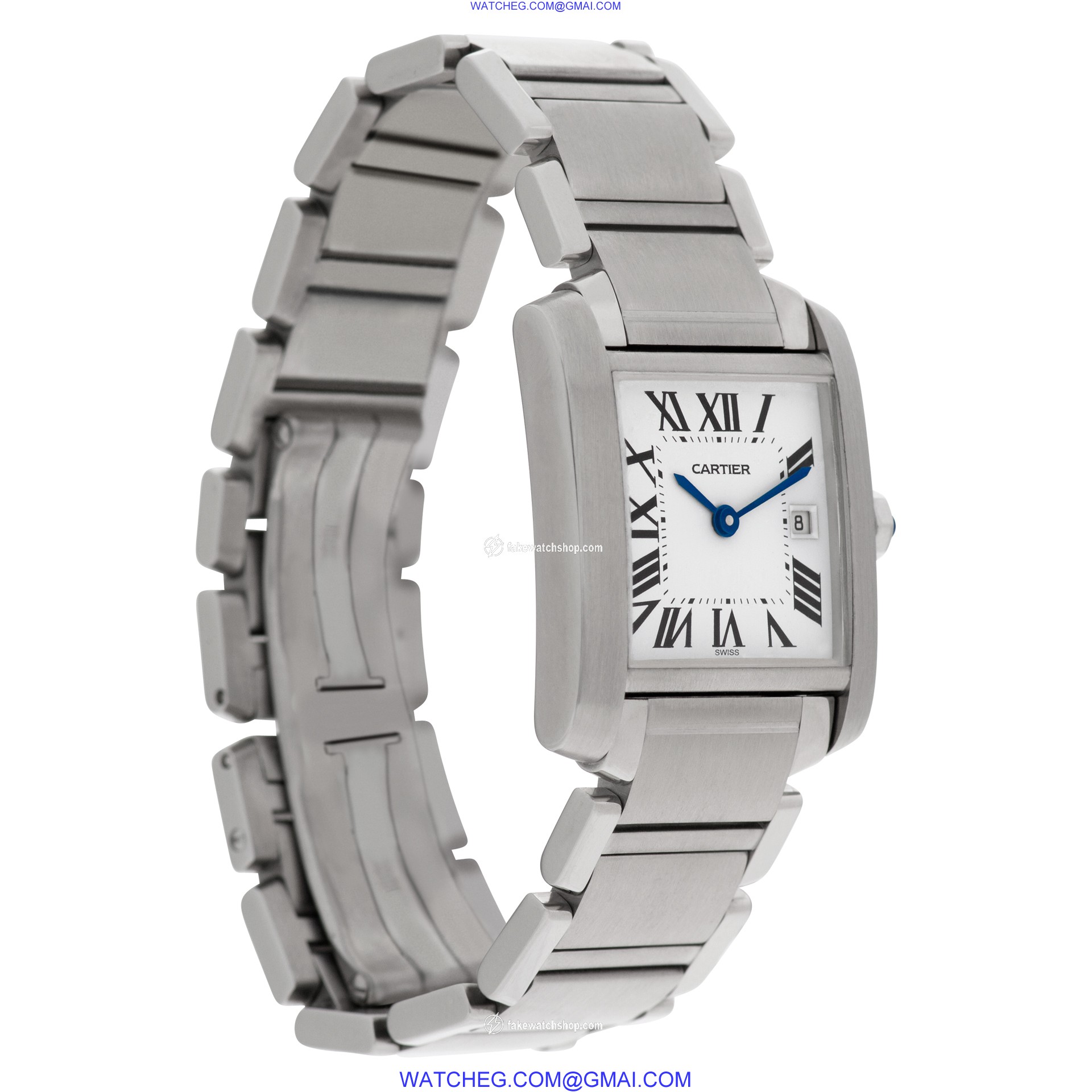 Cartier W51011Q3 Tank Francaise Quartz Female Stainless Steel 4