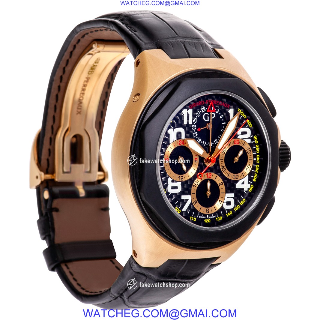 Girard Perregaux 8017862672SBB6B Laureato Automatic Male 18k rose gold 4