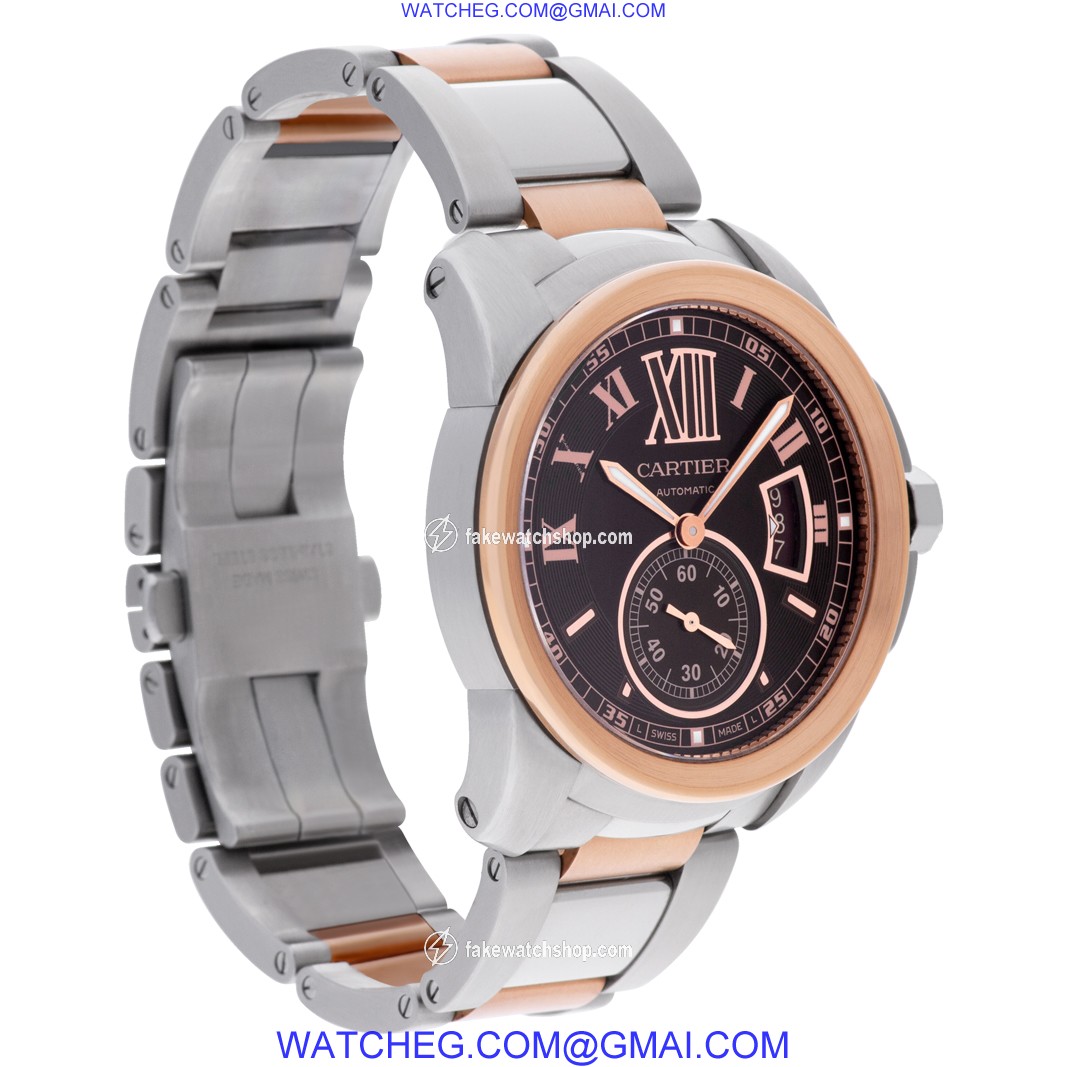 Cartier W7100050 Calibre Automatic Male 18k rose gold & stainless steel 4