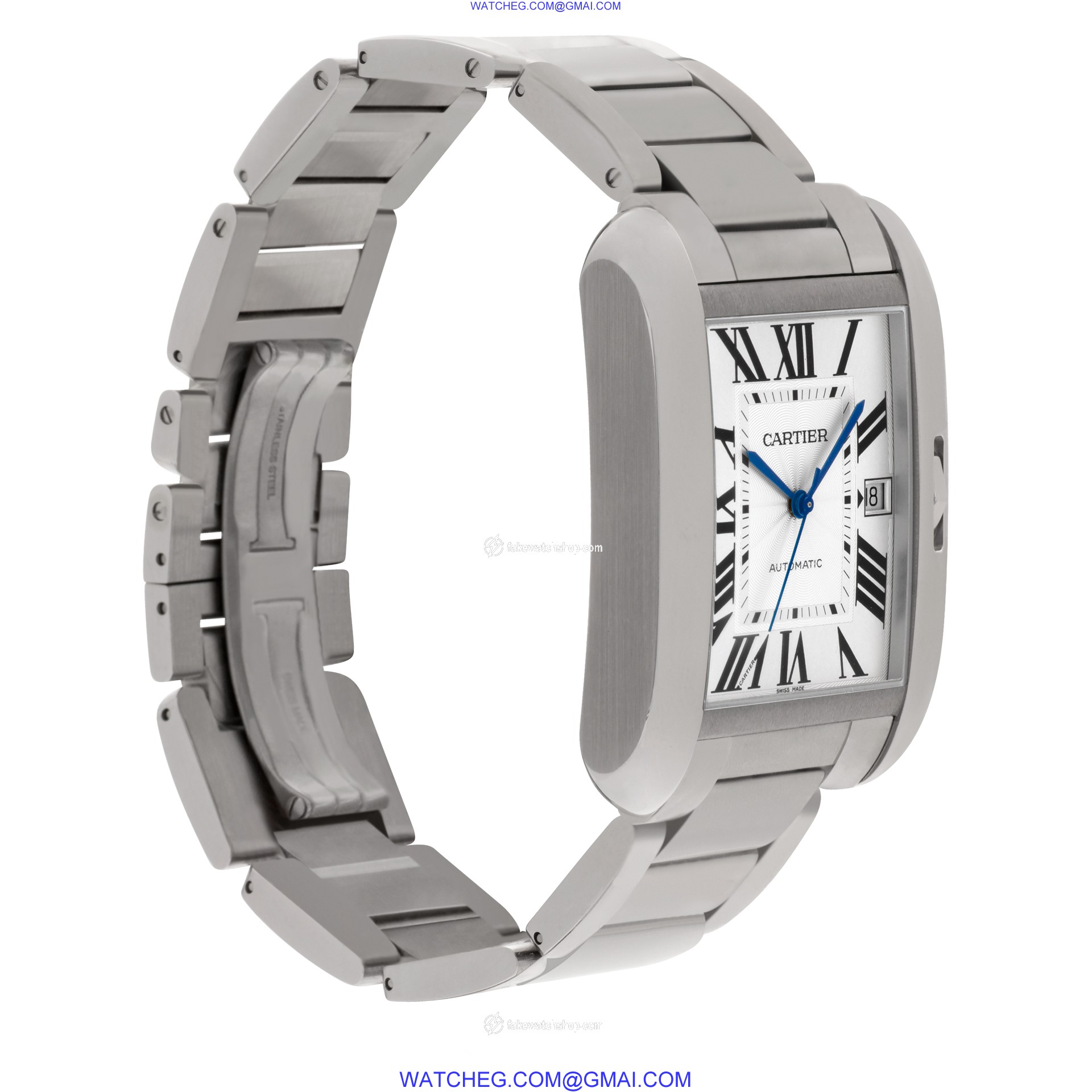 Cartier W5310008 Tank Anglaise XL Automatic Male Stainless Steel 4