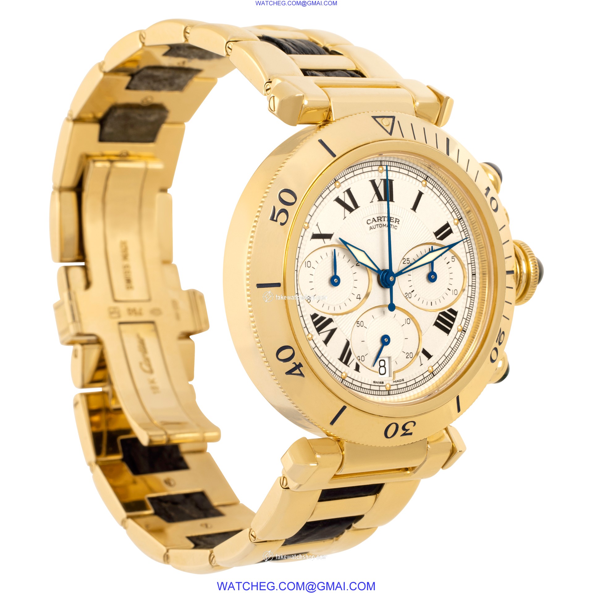 Cartier 2111 Pasha Chronograph Automatic Unisex 18k yellow gold 4