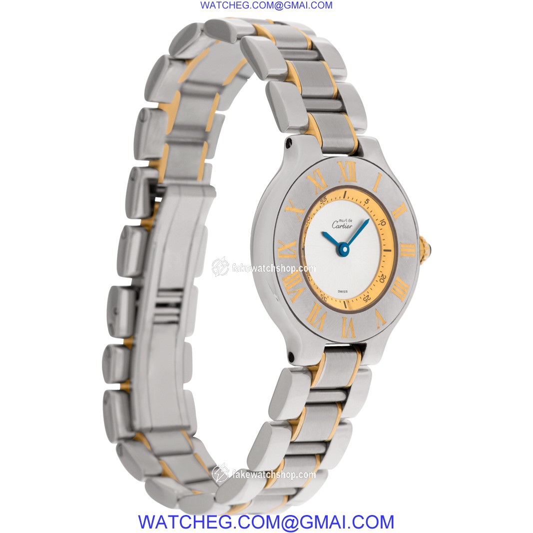 Cartier 1340 Must 21 Quartz Female 18k gold & Stainless Steel 4