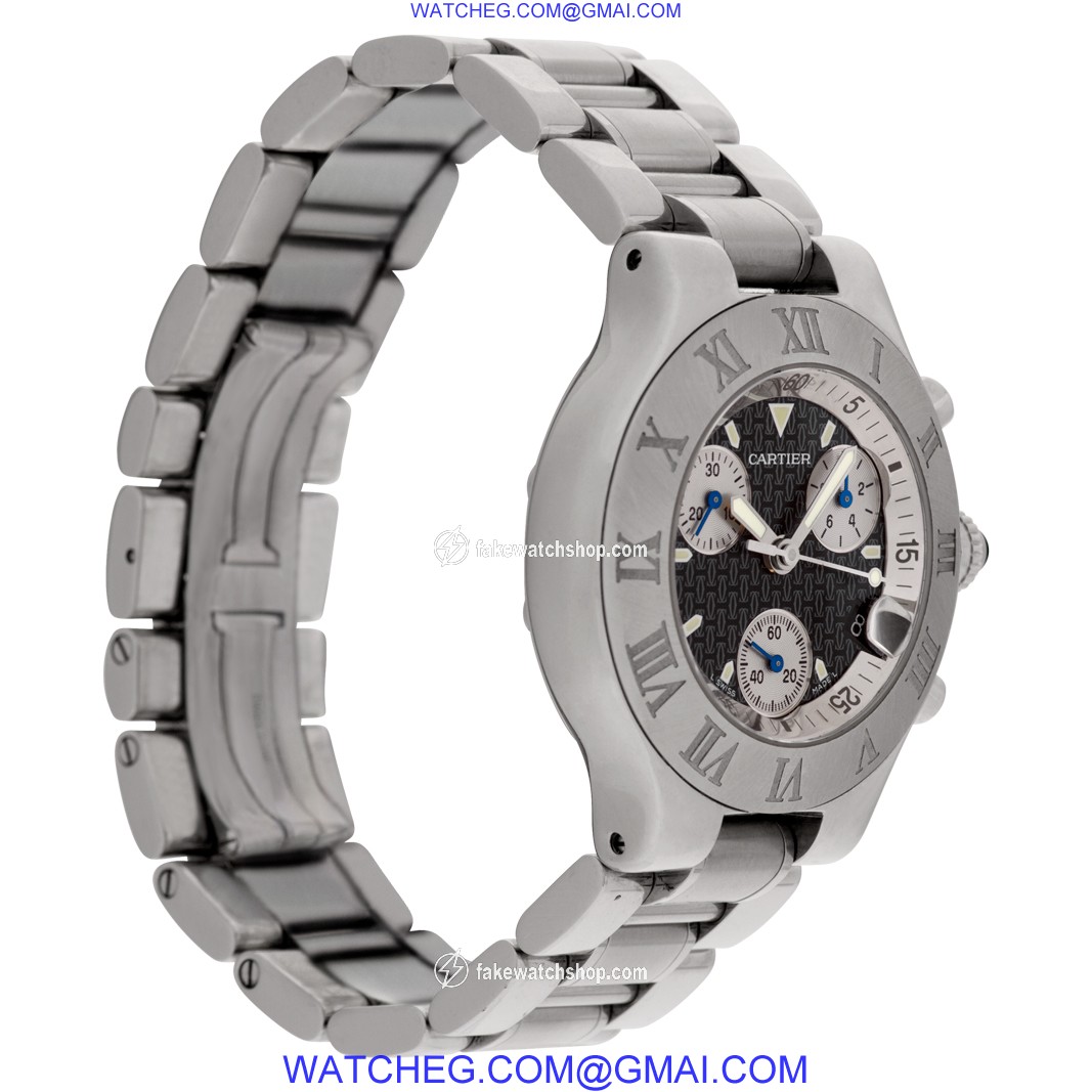 Cartier W10172T2 Chronoscaph 21 Quartz Unisex Stainless Steel 4