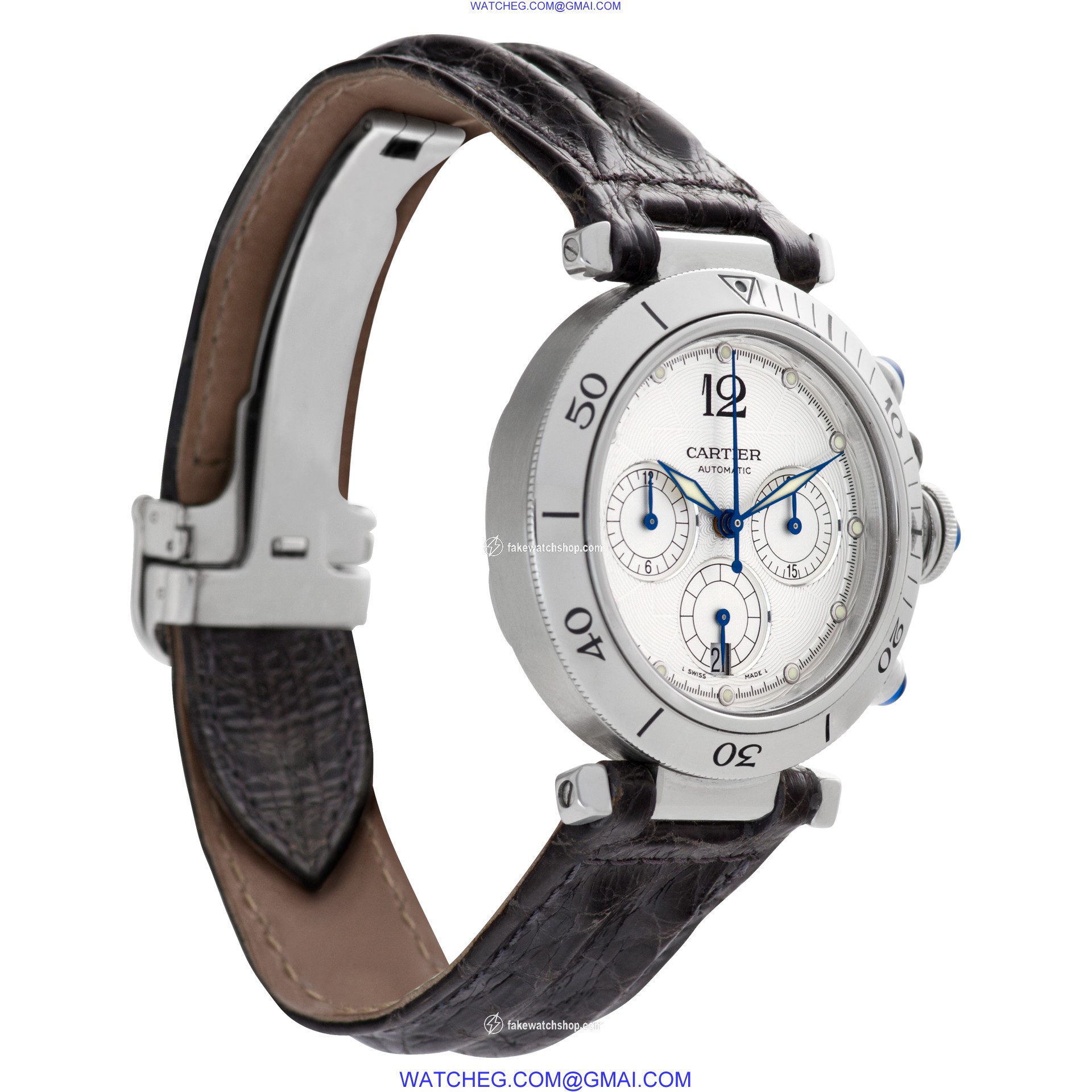 Cartier W31030H3 Pasha Chronograph Automatic Unisex Stainless Steel 4