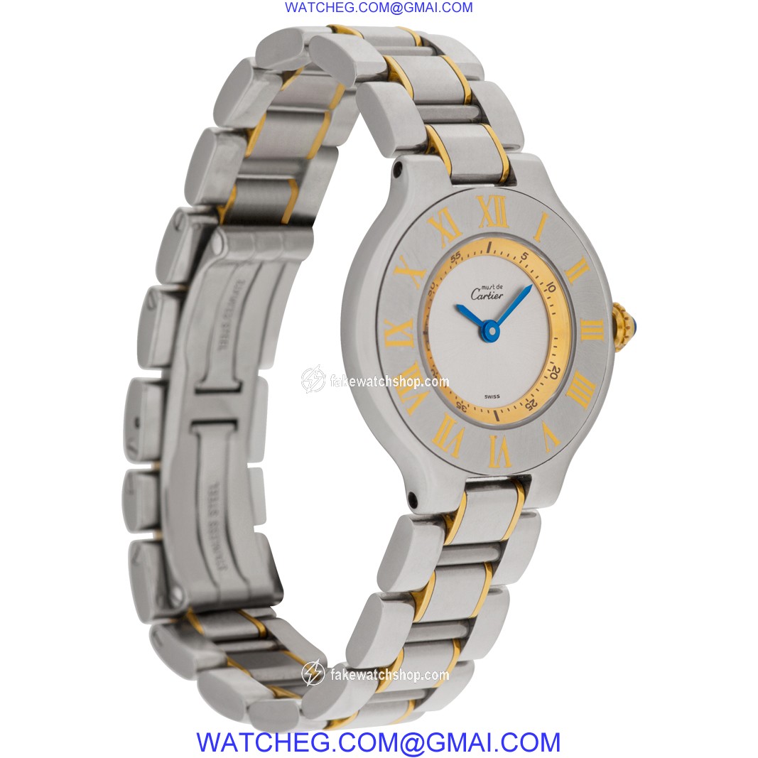 Cartier 1340 Must 21 Quartz Female Stainless Steel 4