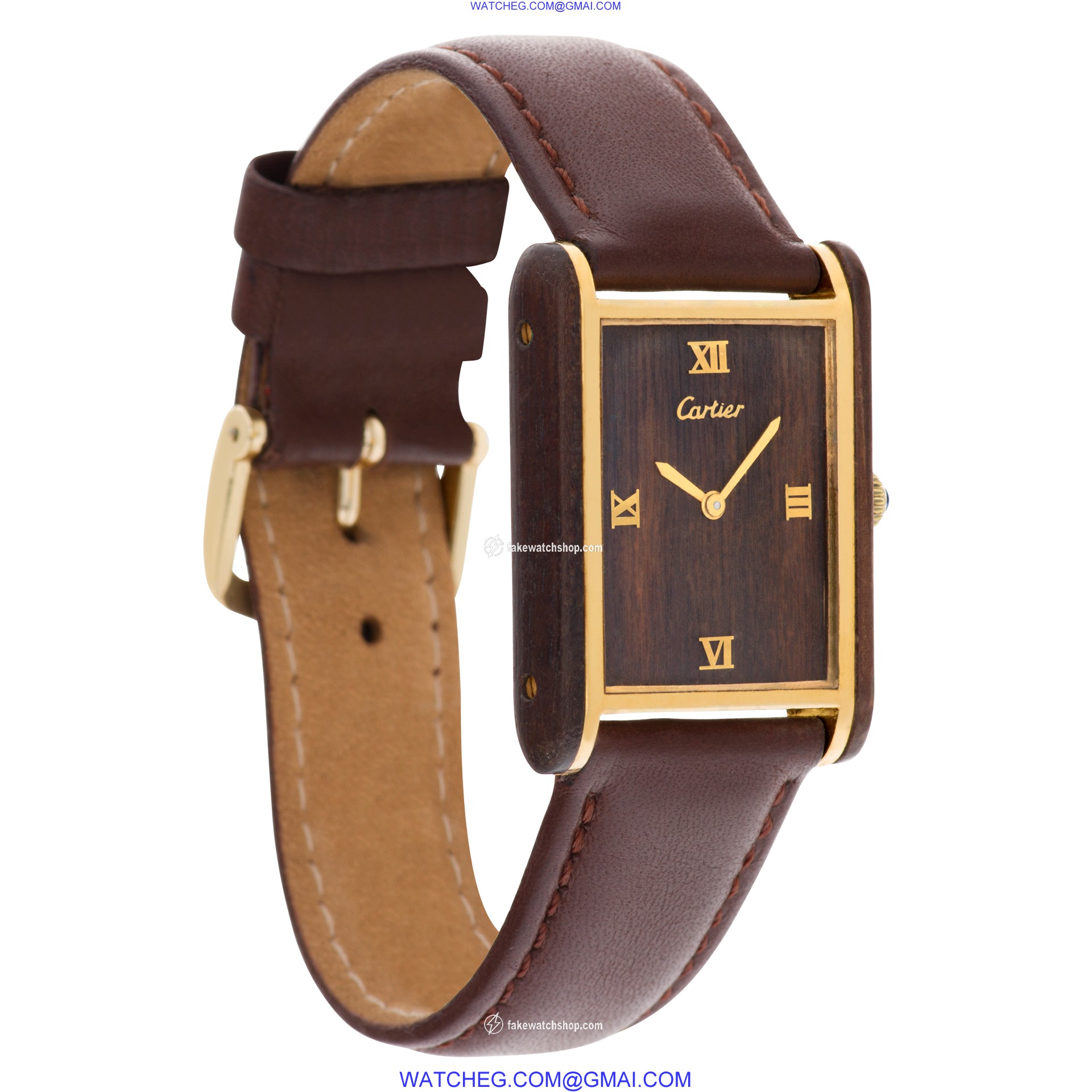 Cartier Cartier 1415 Tank Manual Unisex Gold Plate 4