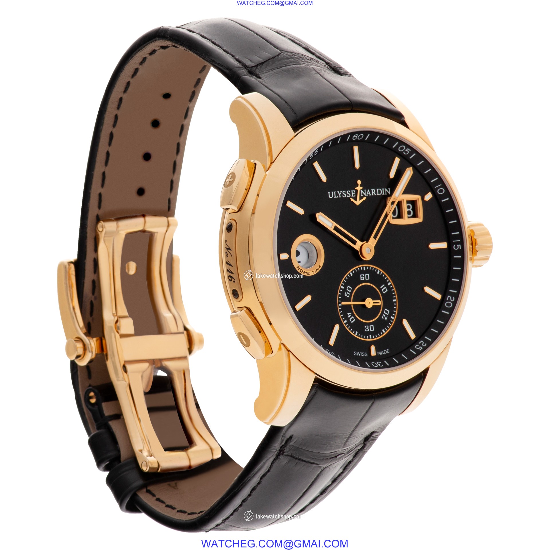 Ulysse Nardin 3346-126/92 Dual Time Automatic Male 18k rose gold 4