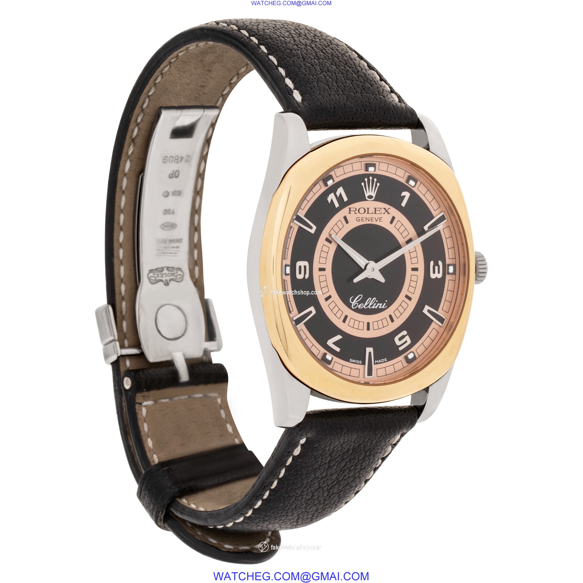 Rolex 4243/9 Cellini Manual Male 18k White and Pink Gold 4